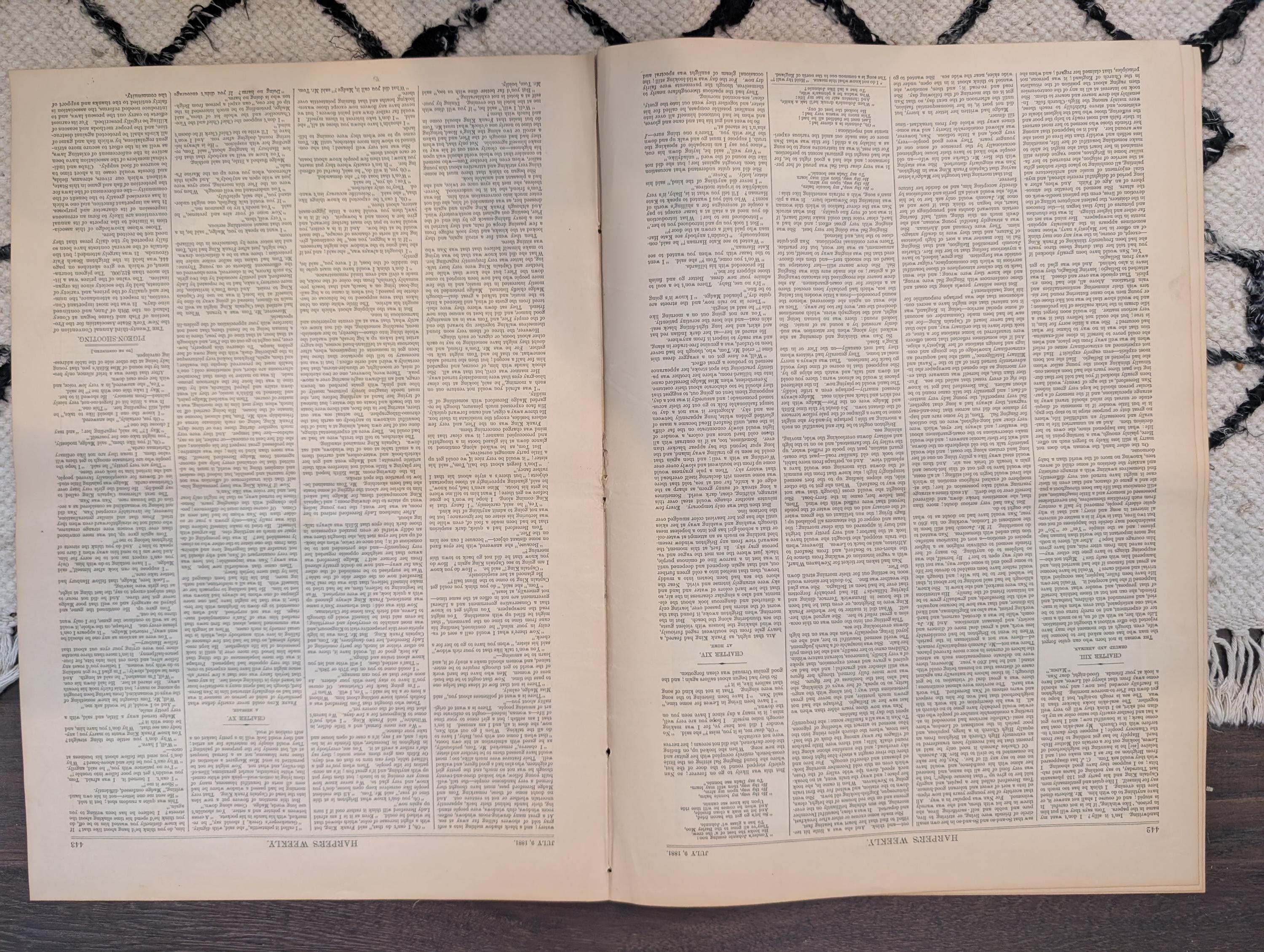 1881 Coney Island Pigeon Shooting, Yacht Racing, Nast "Pound Him" — Jul 9