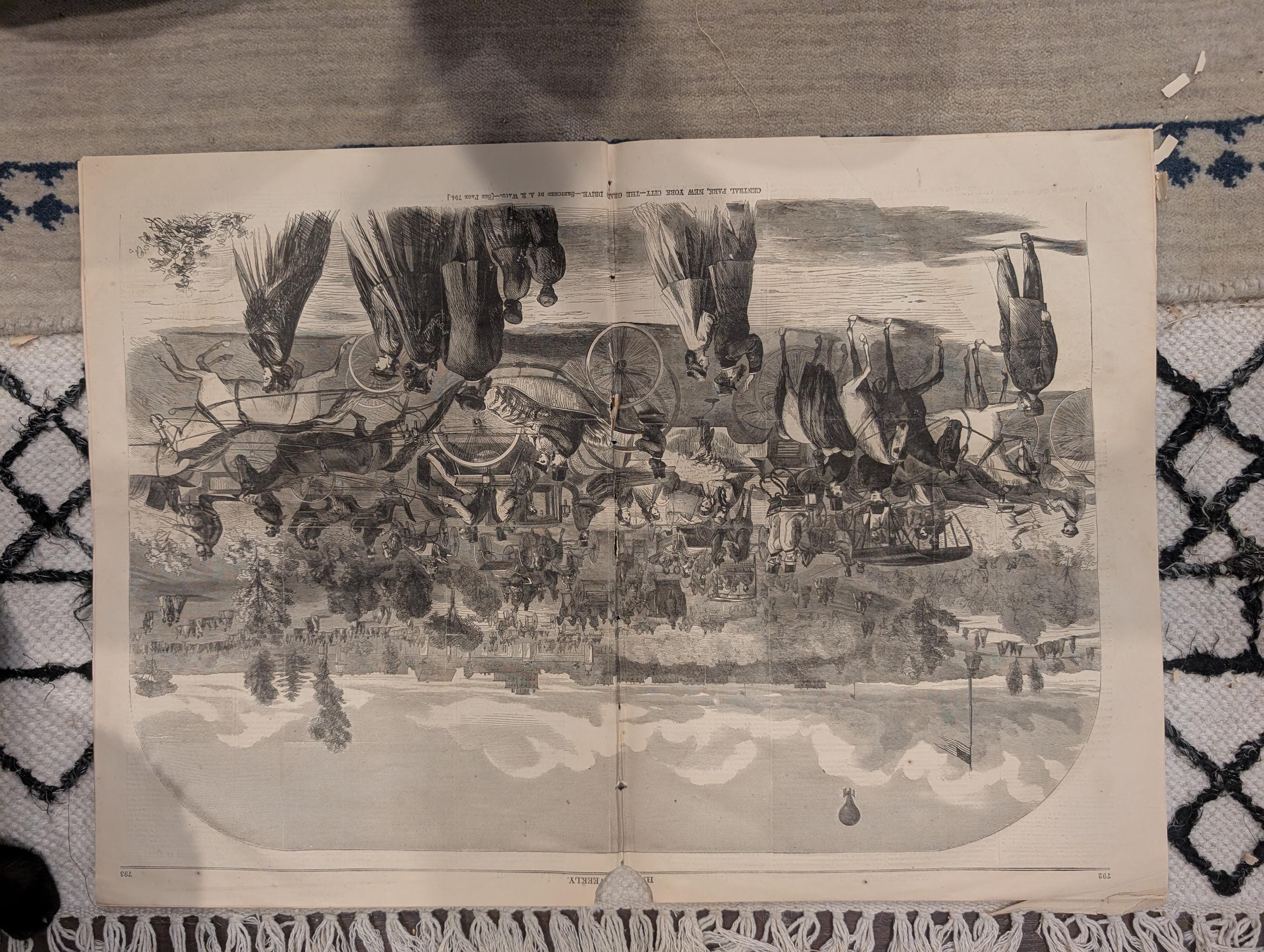 1865 Harper's Weekly — Central Park Grand Drive, Brownsville Texas, Dec 16