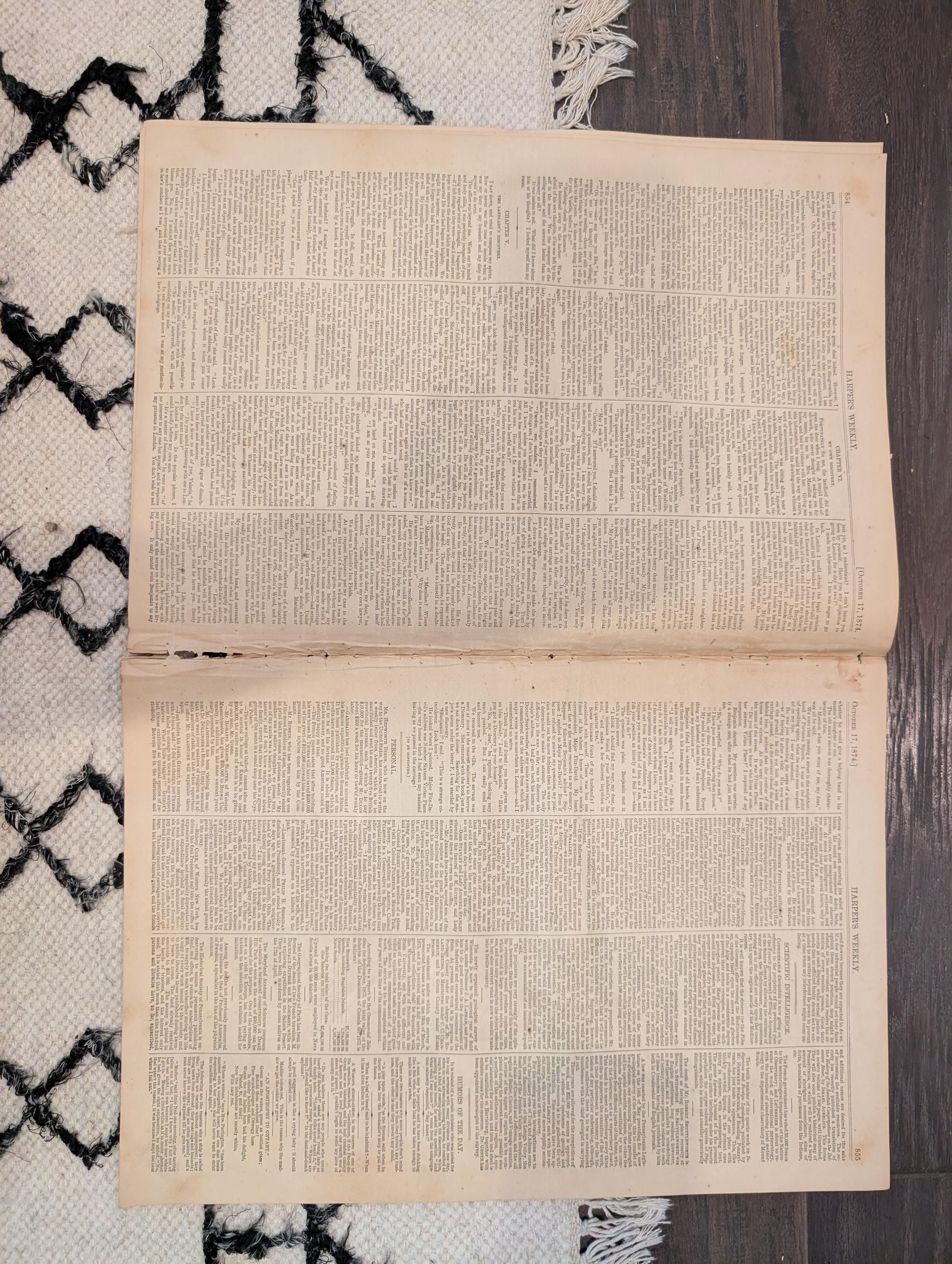 1874 Nast Colorado Murder, Liberty Centerfold, Ireland-America — Oct 17