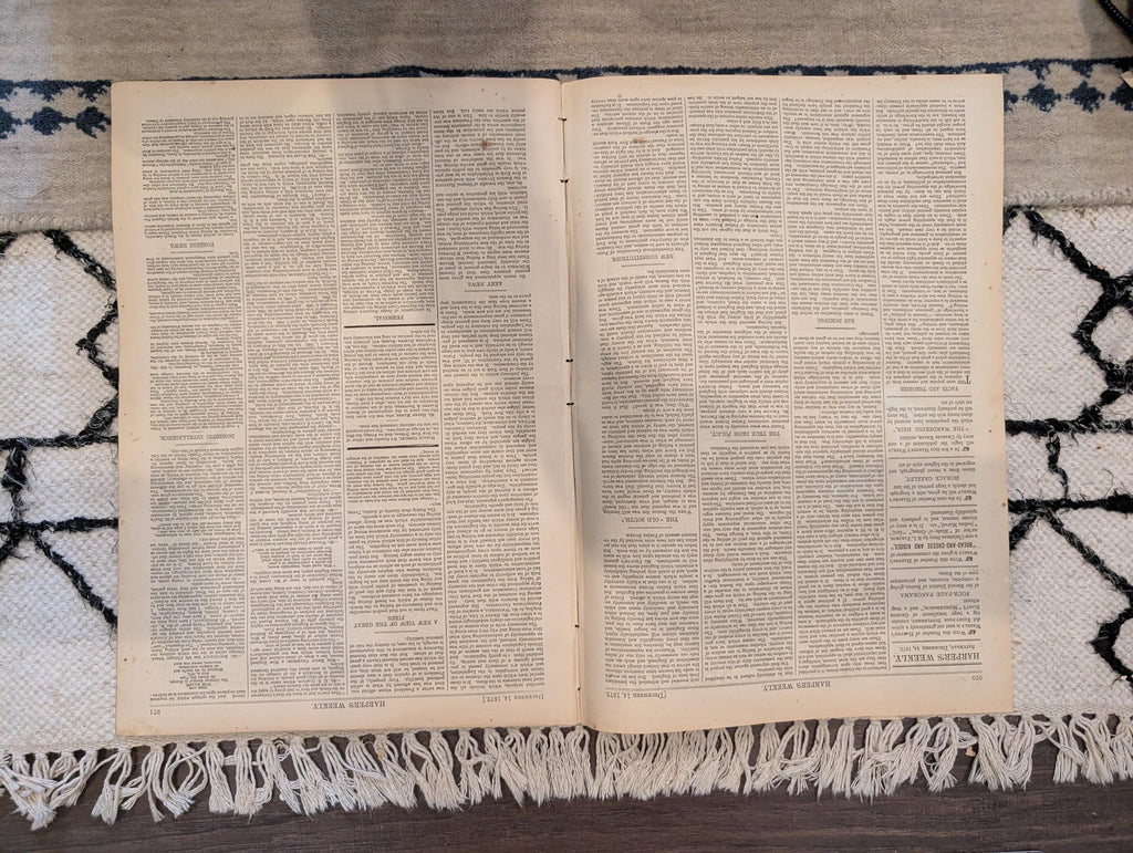 1872 Boston Fire Panoramic Print Harper's Weekly Dec 14 Supplement