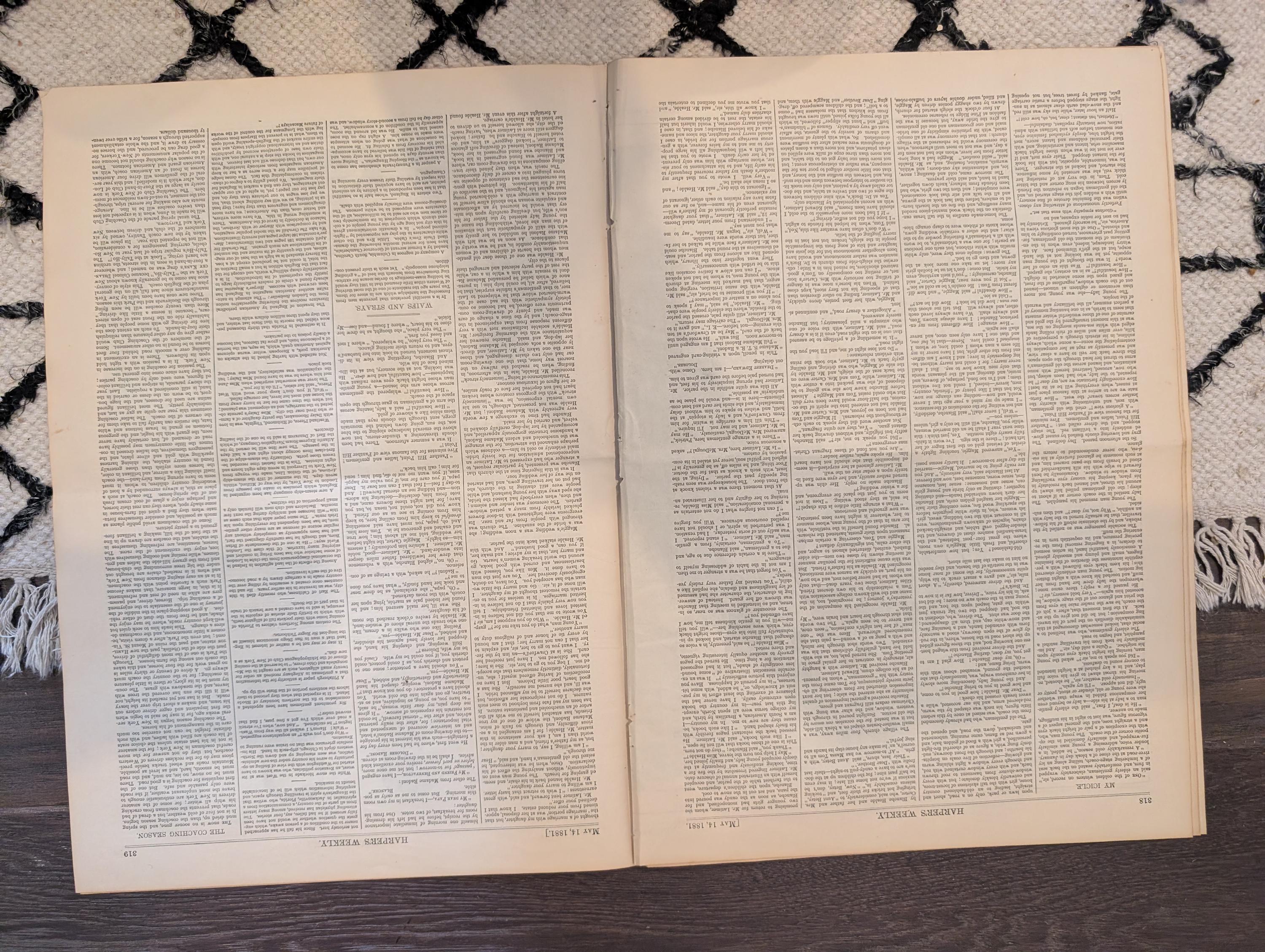 1881 Princeton Baseball Nine, Nast Double, Coaching Club, Cornell Crew — May 14
