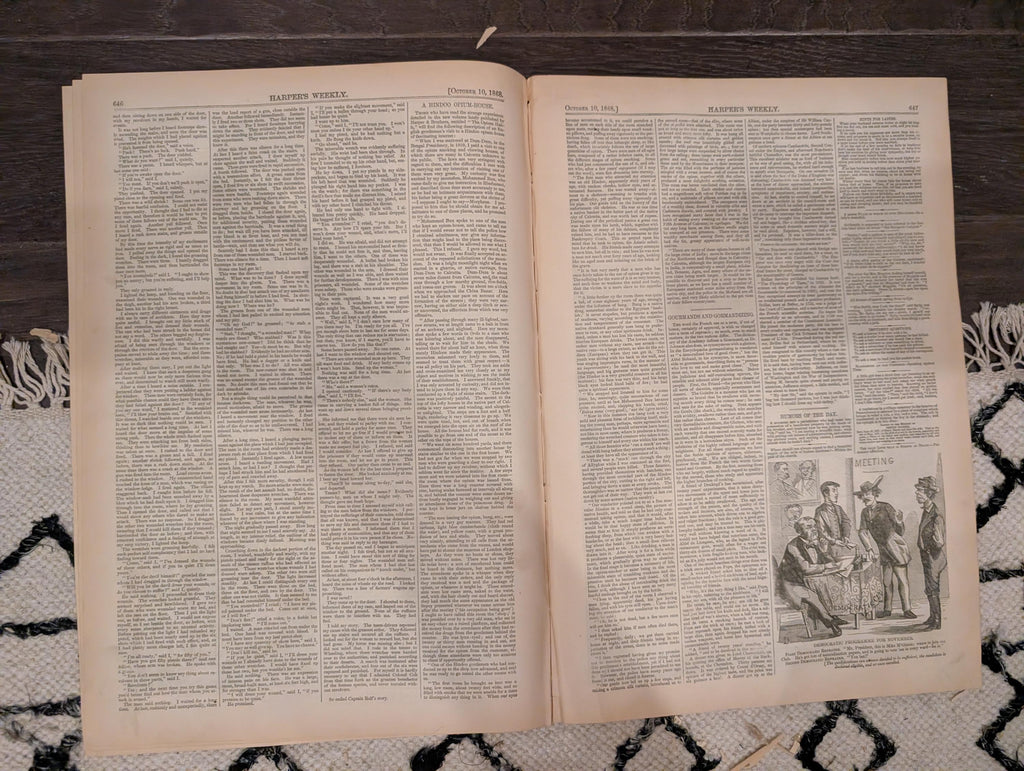 Harper’s Weekly – October 10, 1868 – Black Americana - Water Drinkers in Spain • South American Earthquake Wreck • Paraguayan