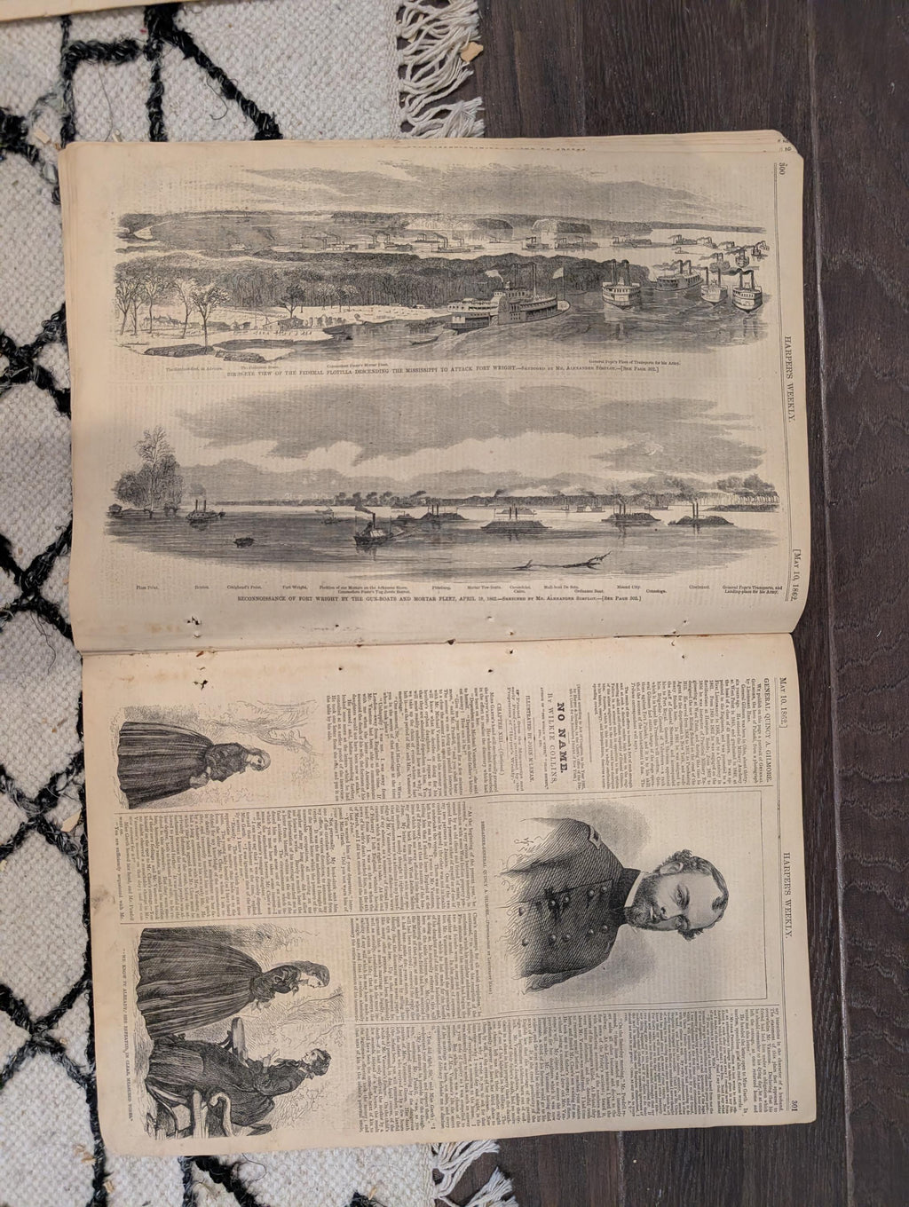 Harper’s Weekly – May 10, 1862 – War on the Mississippi • Capture of New Orleans • Massive Mississippi Map • Yorktown Centerfold