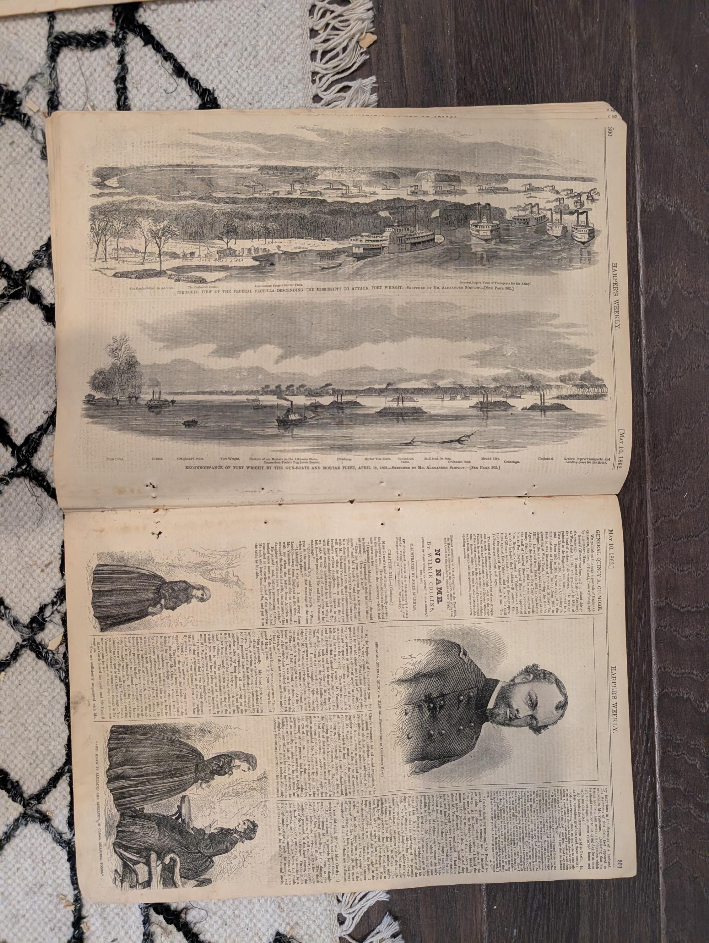 Harper’s Weekly – May 10, 1862 – War on the Mississippi • Capture of New Orleans • Massive Mississippi Map • Yorktown Centerfold