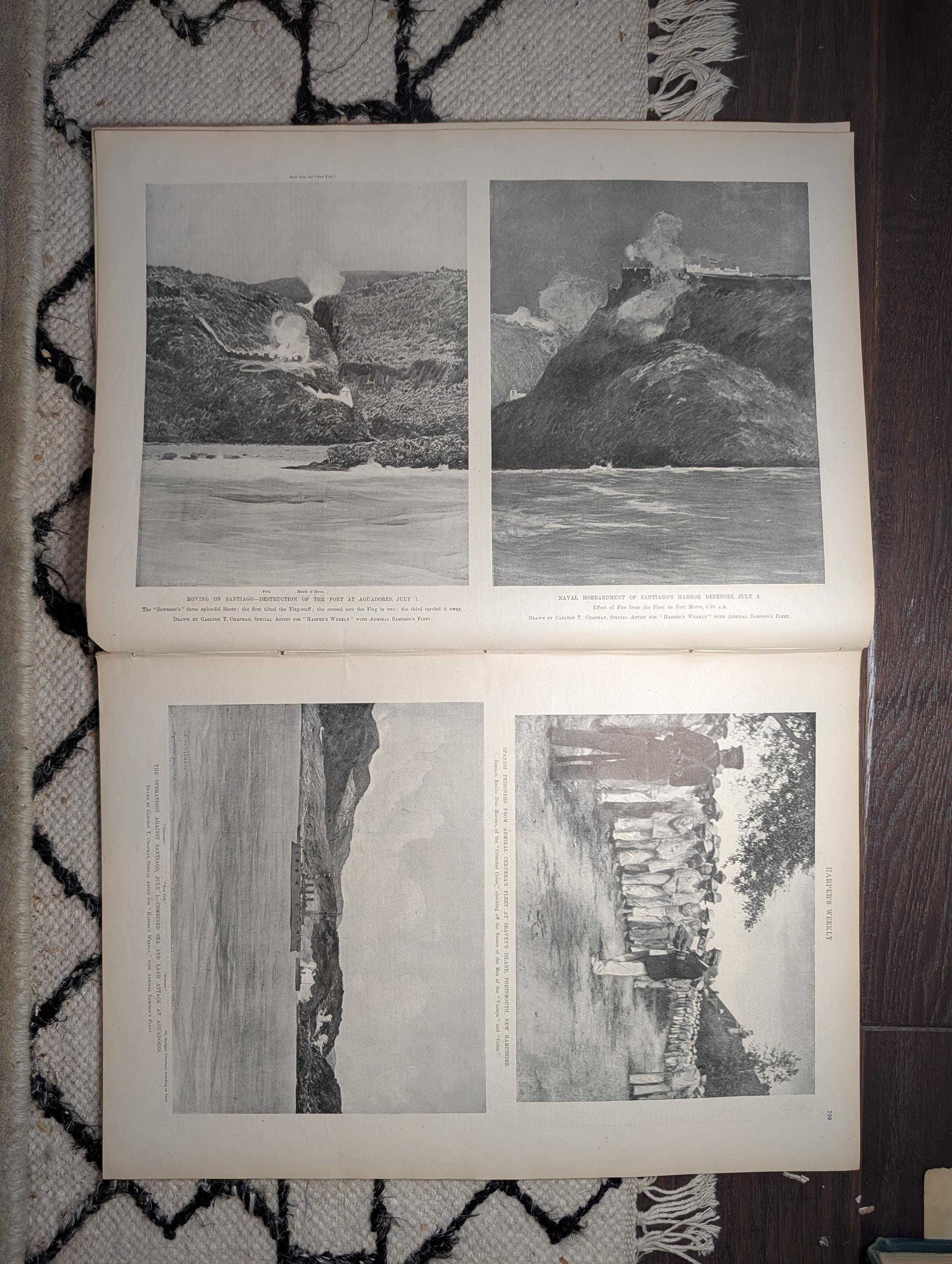 1898 Hawaii Annexation, "You May Fire Gridley" Funeral, Santiago — Jul 23