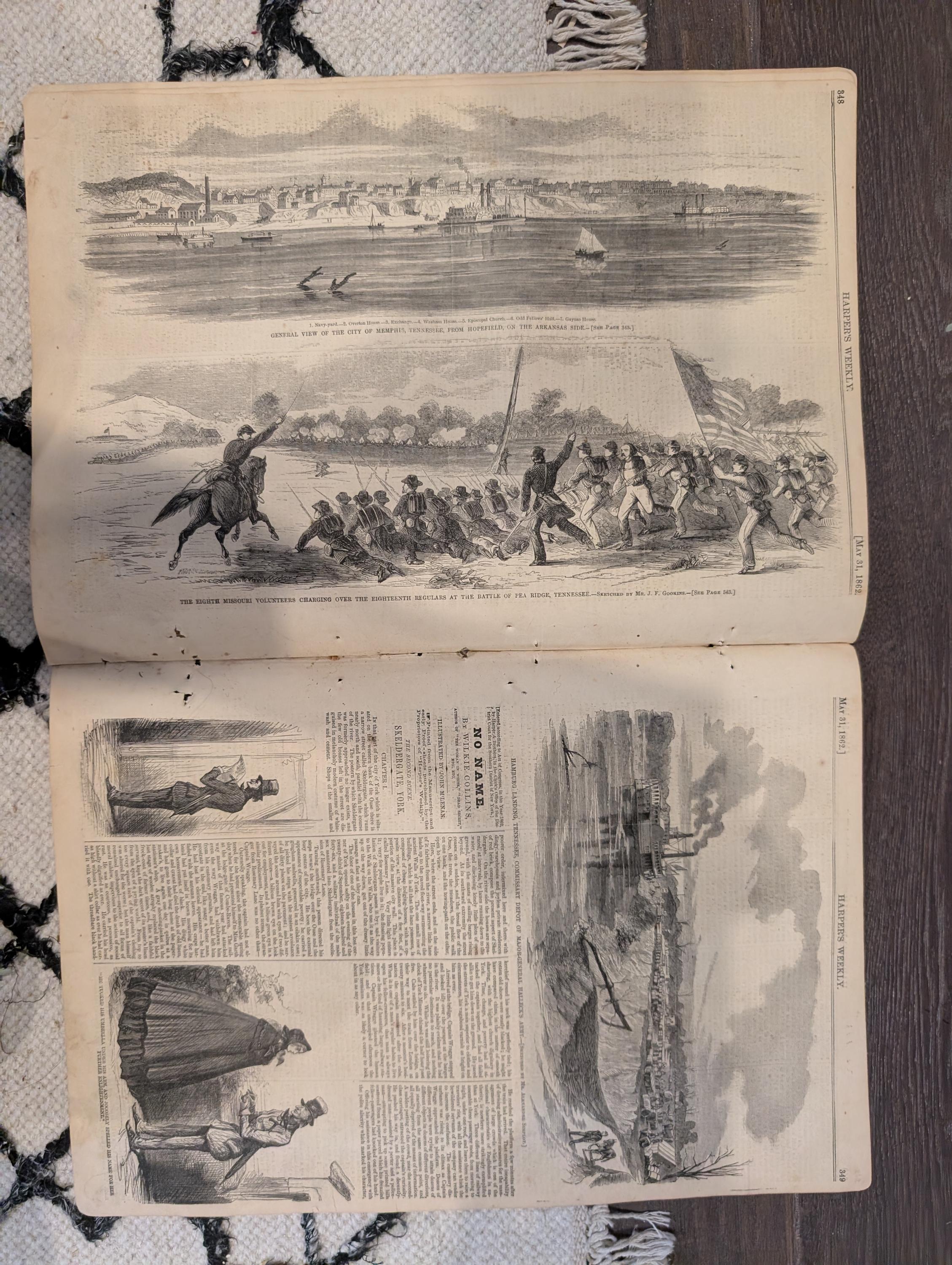 Harper’s Weekly – May 31, 1862 – Balloon View of Fort Darling • Richmond Panoramic Centerfold • Naval Battles on the Mississippi