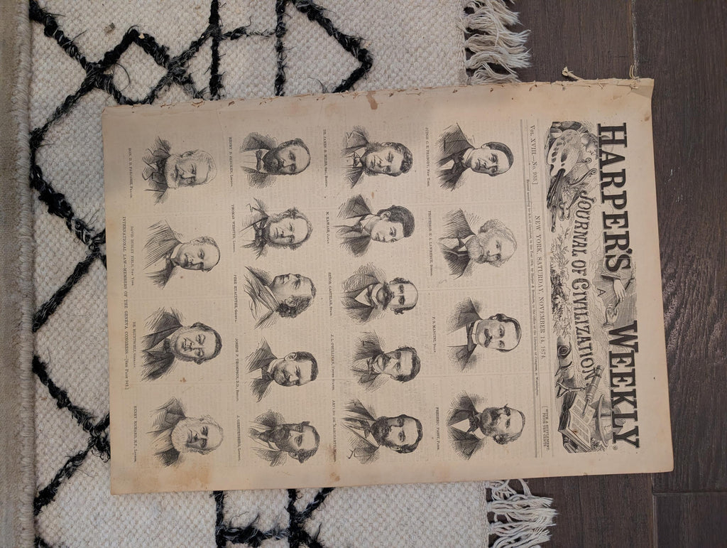 1874 Boss Tweed in Prison, Battle of Trafalgar, Nast Centerfold — Nov 14