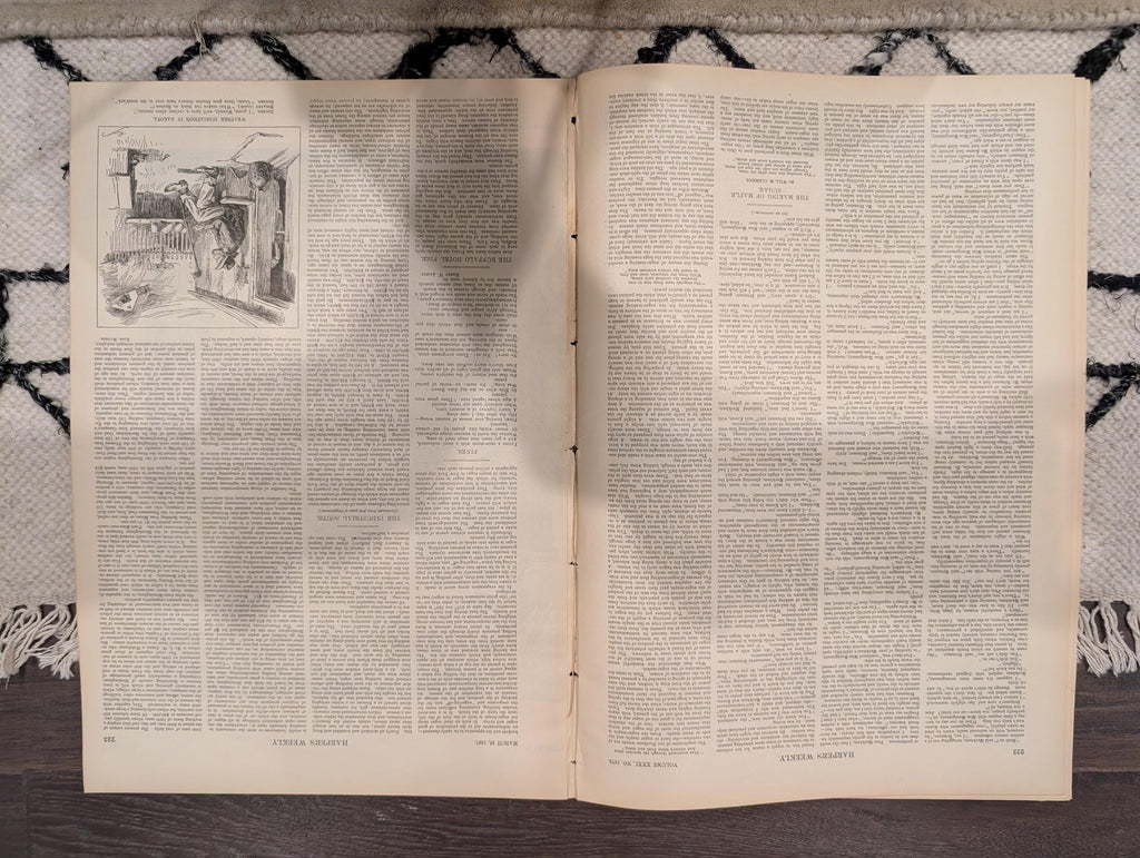 Harper’s Weekly – March 26, 1887 – Prince William’s “Baptism of Fire”, Bussey Bridge Disaster, Riviera Earthquake + New South Supplement
