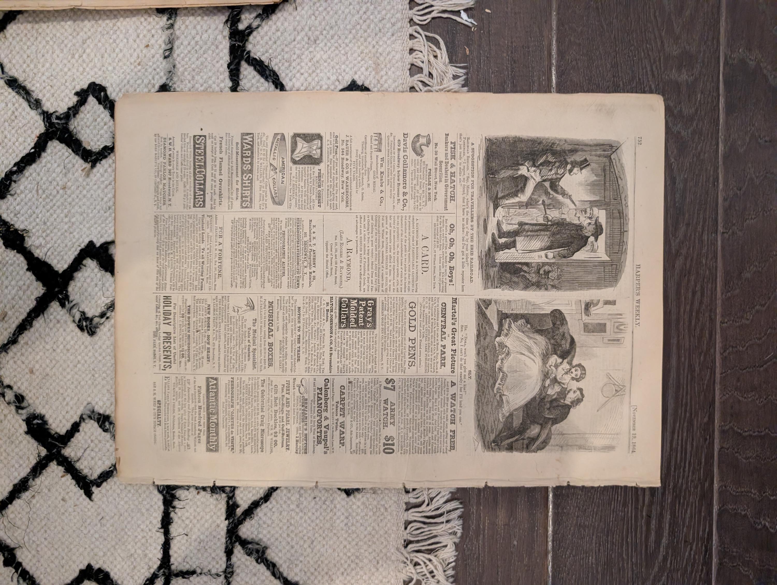 1864 Destruction of the Albemarle Harper's Weekly November 19 Petersburg Fort Capture