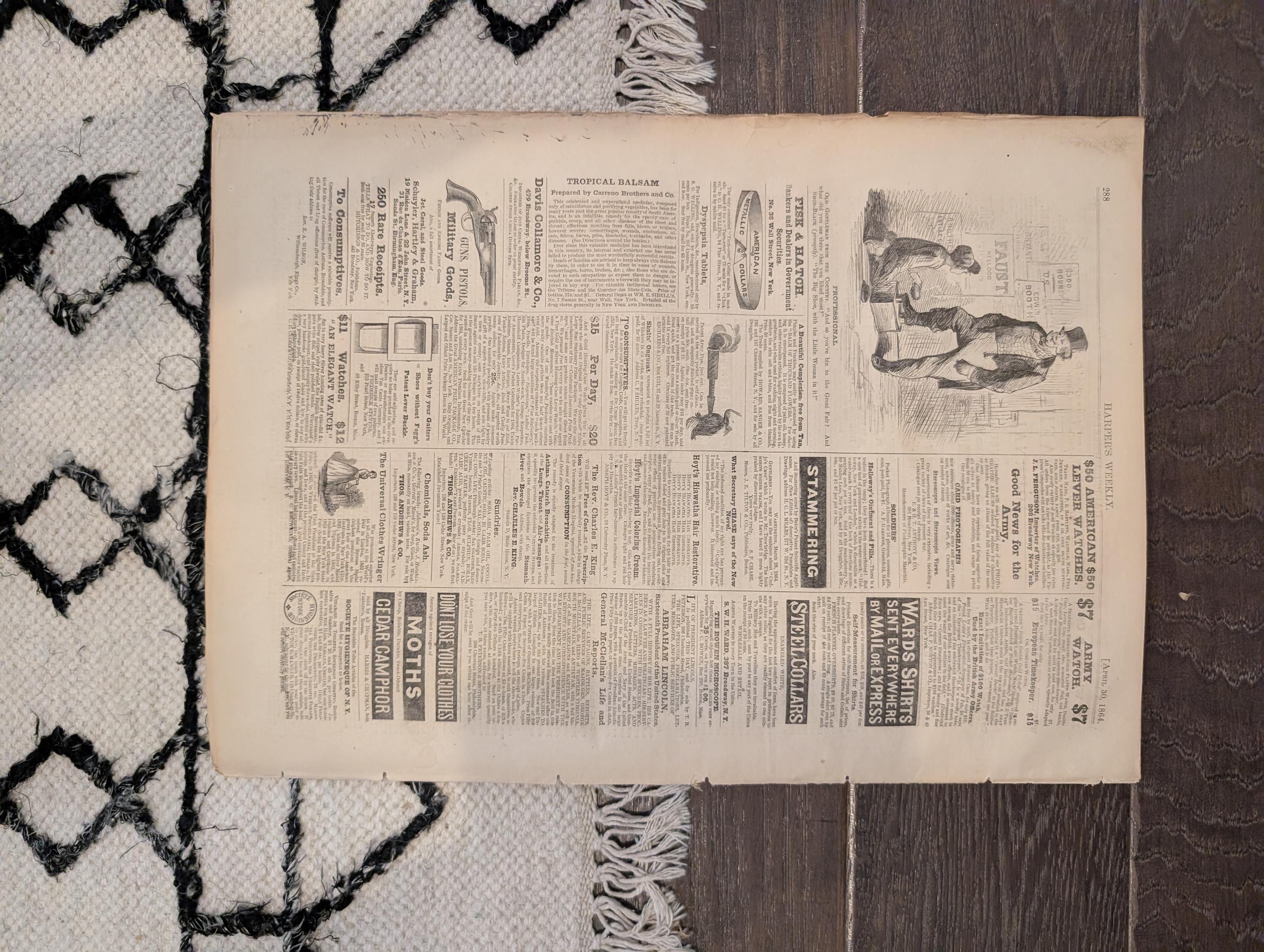 1864 Fort Pillow Massacre Harper's Weekly April 30 Thomas Nast Georgia