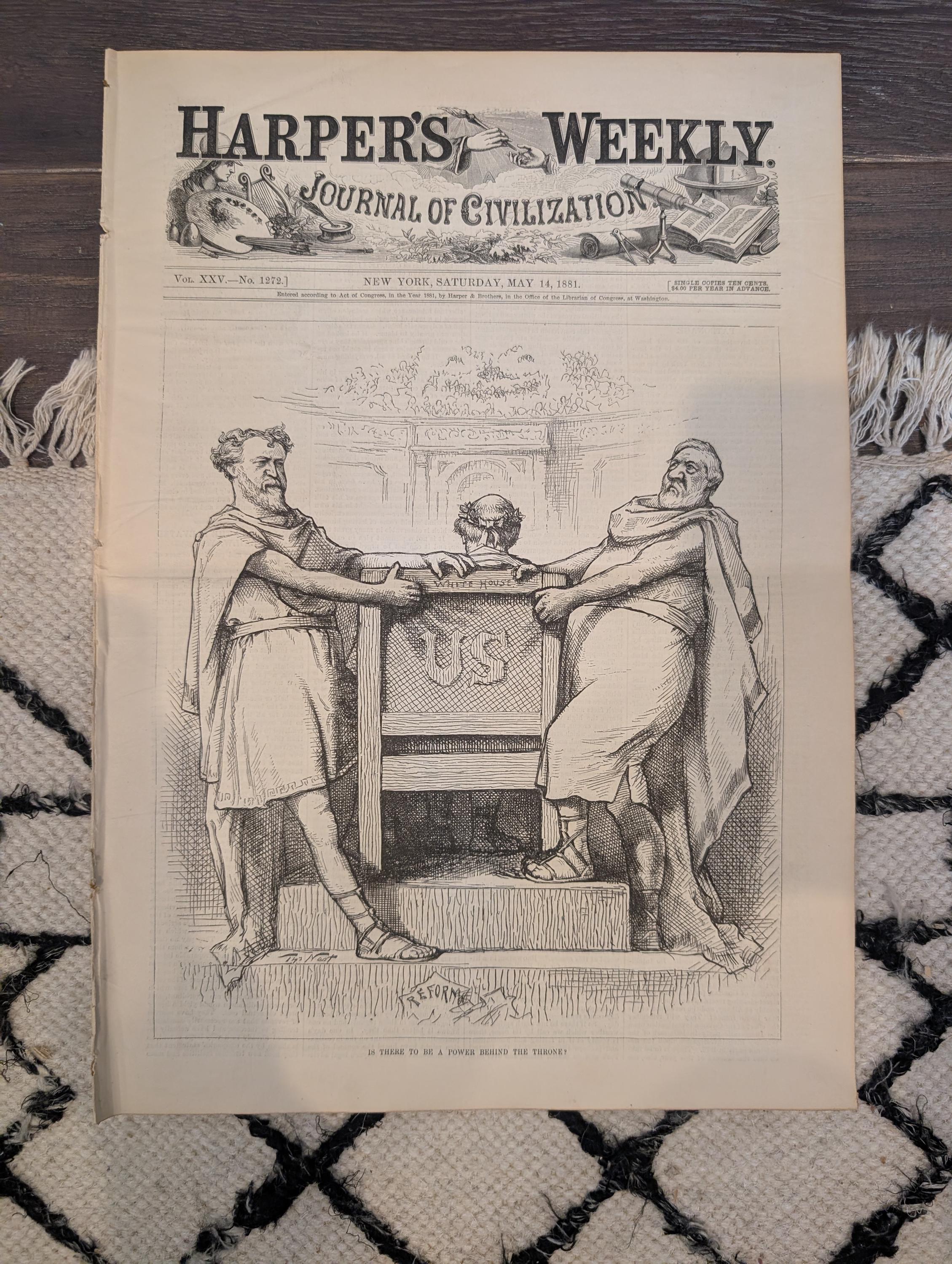 1881 Princeton Baseball Nine, Nast Double, Coaching Club, Cornell Crew — May 14