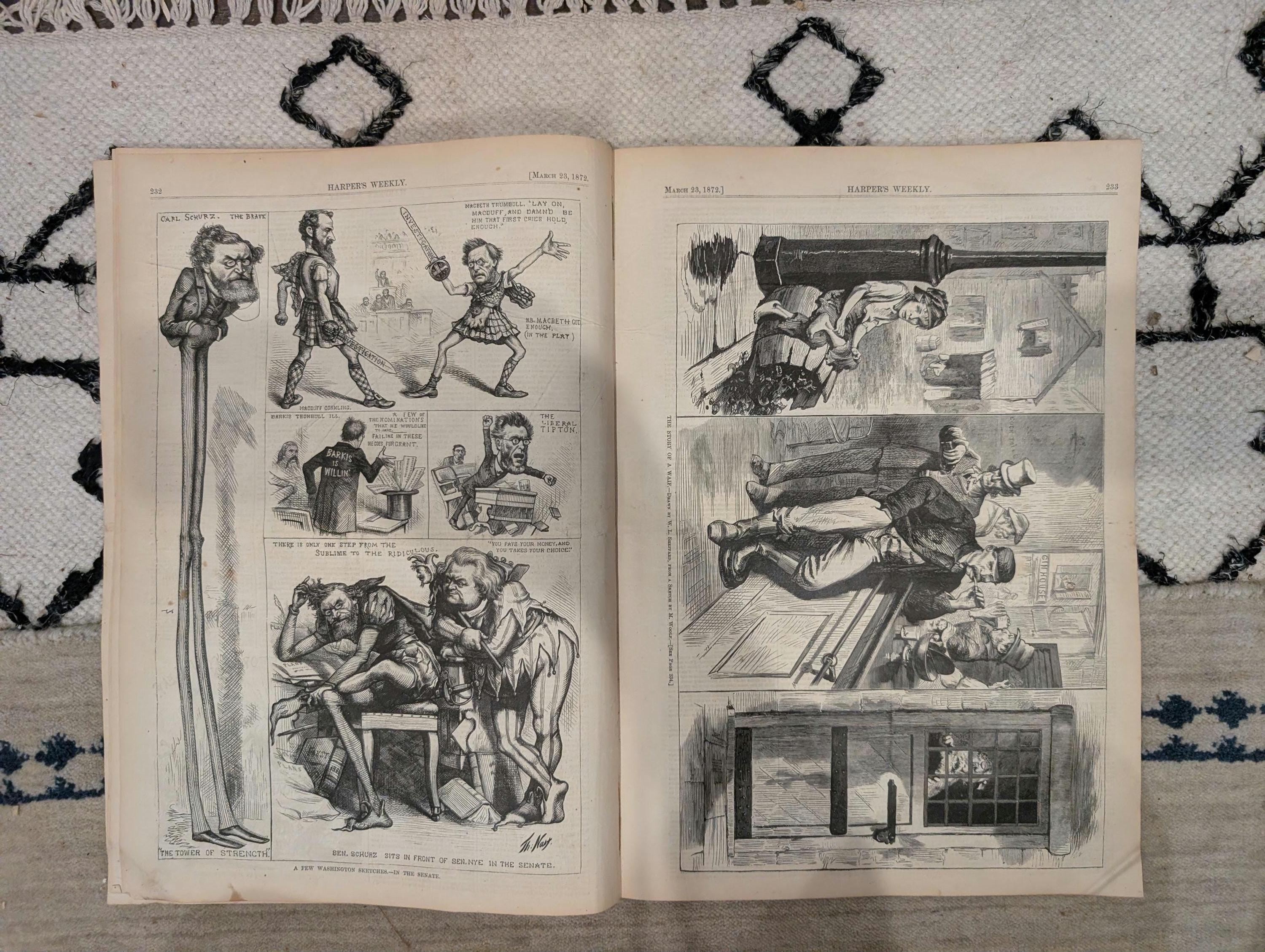 1872 Wagga-Wagga Tichborne Case Harper's Weekly March 23 Thomas Nast