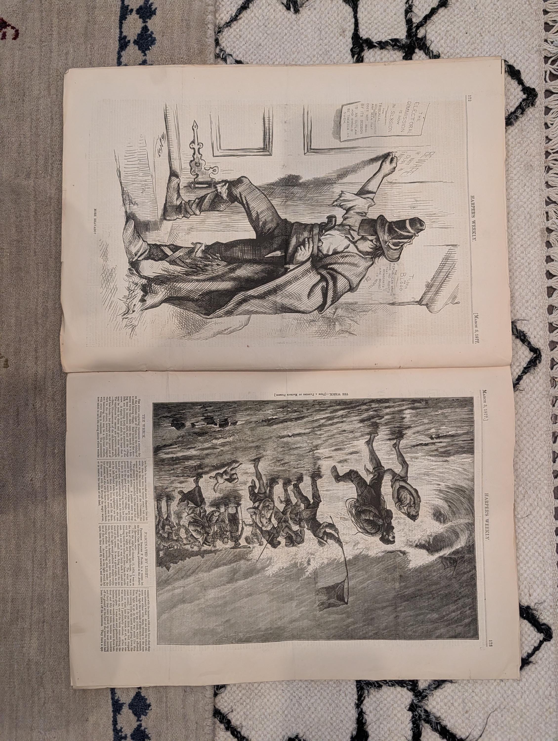 1877 Southern California Sports, Nast Cartoons, Constantinople — Mar 3