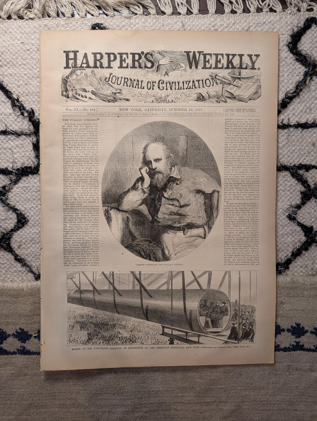 1867 Pneumatic Railway (Proto-Hyperloop), Garibaldi, Abyssinia — Oct 19
