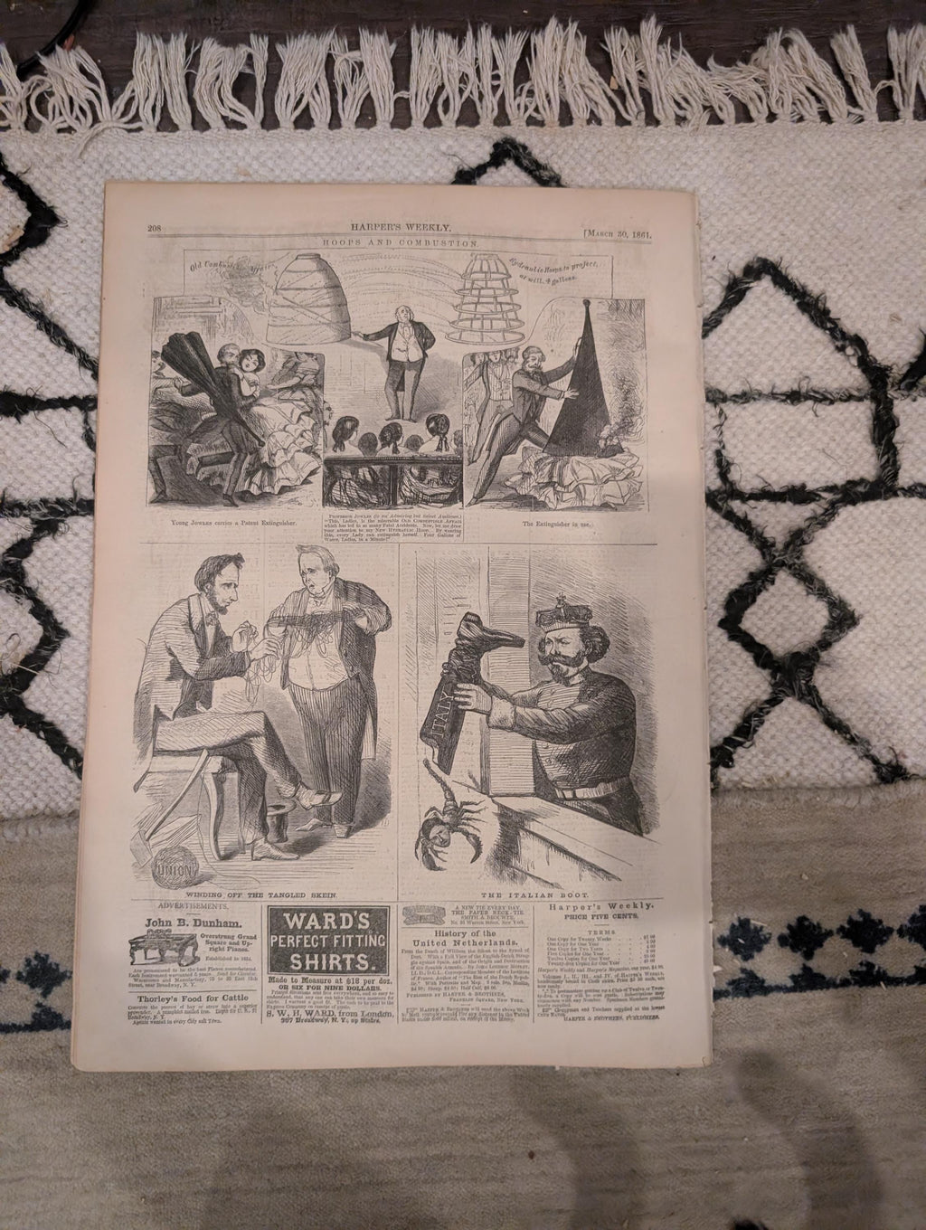 1861 Vassar College Sam Houston Harper's Weekly March 30 New Orleans