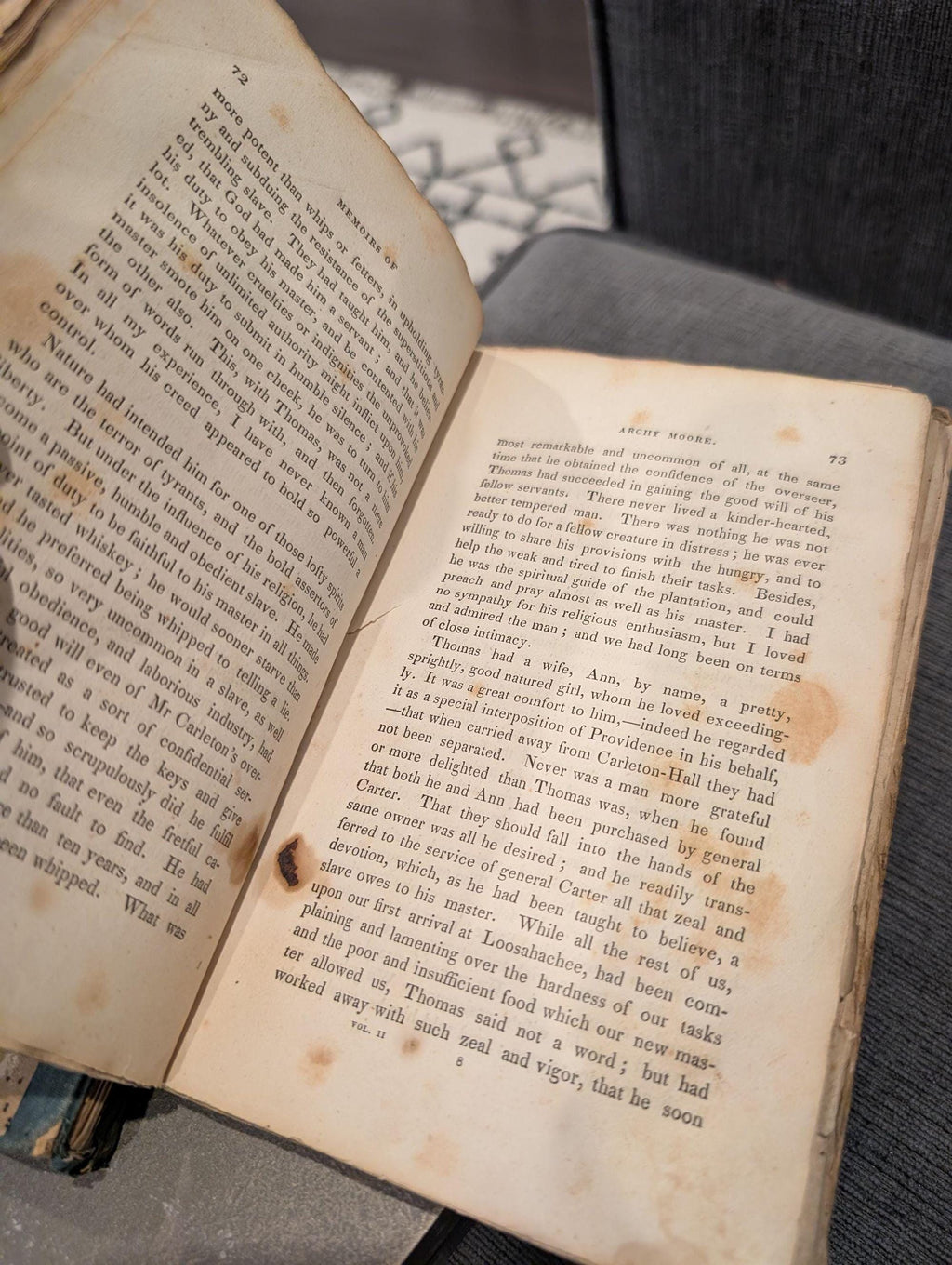 The Slave; or, Memoirs of Archy Moore (1836)  Extremely Rare First Edition in Original Boards  2 Vols.