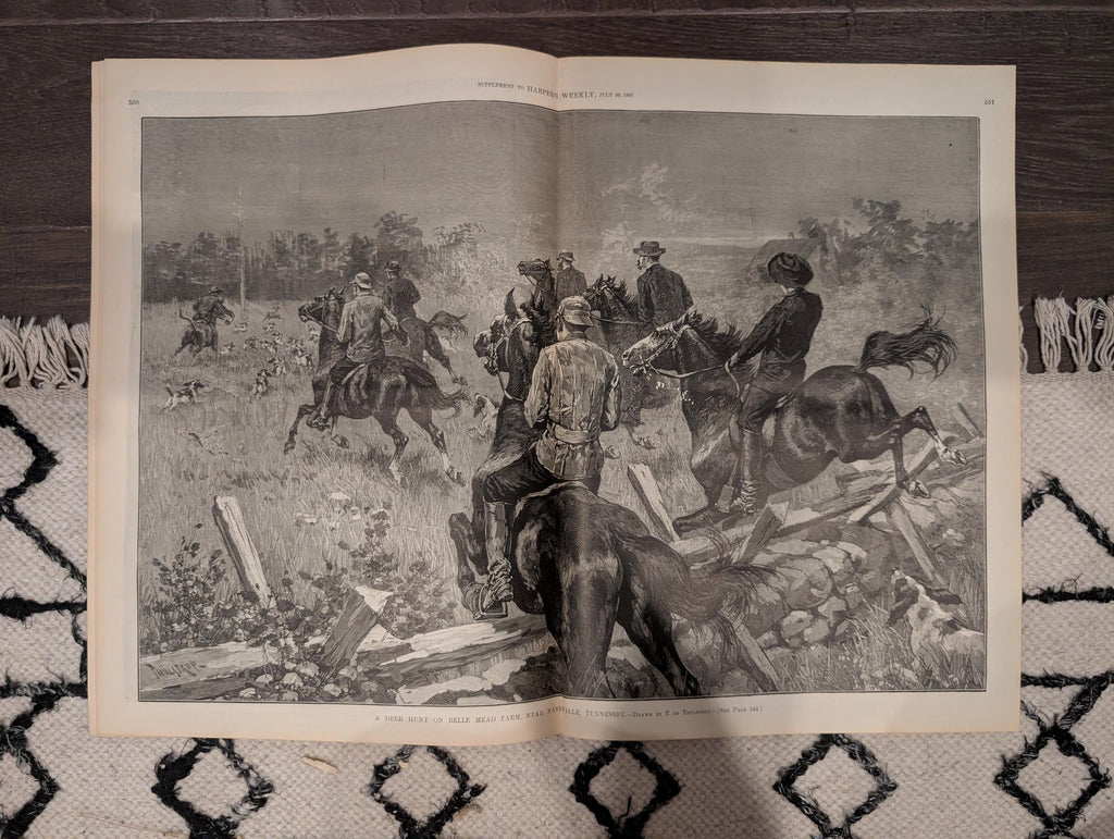 Harper’s Weekly July 30, 1887 – Mormon Temples in Utah, Marblehead Views, Dakota Harvest + South Pittsburg Supplement – Complete Issue