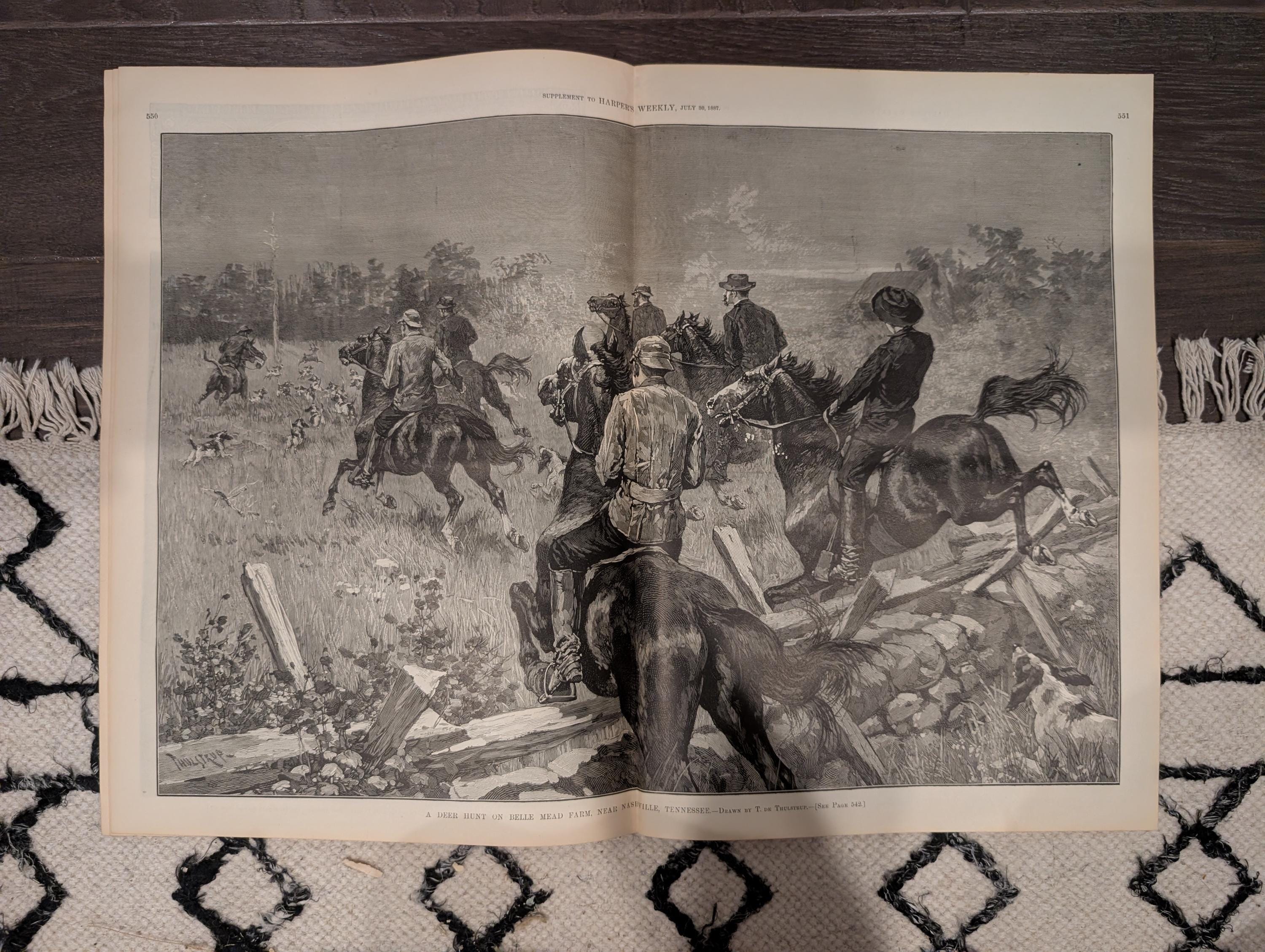 Harper’s Weekly July 30, 1887 – Mormon Temples in Utah, Marblehead Views, Dakota Harvest + South Pittsburg Supplement – Complete Issue