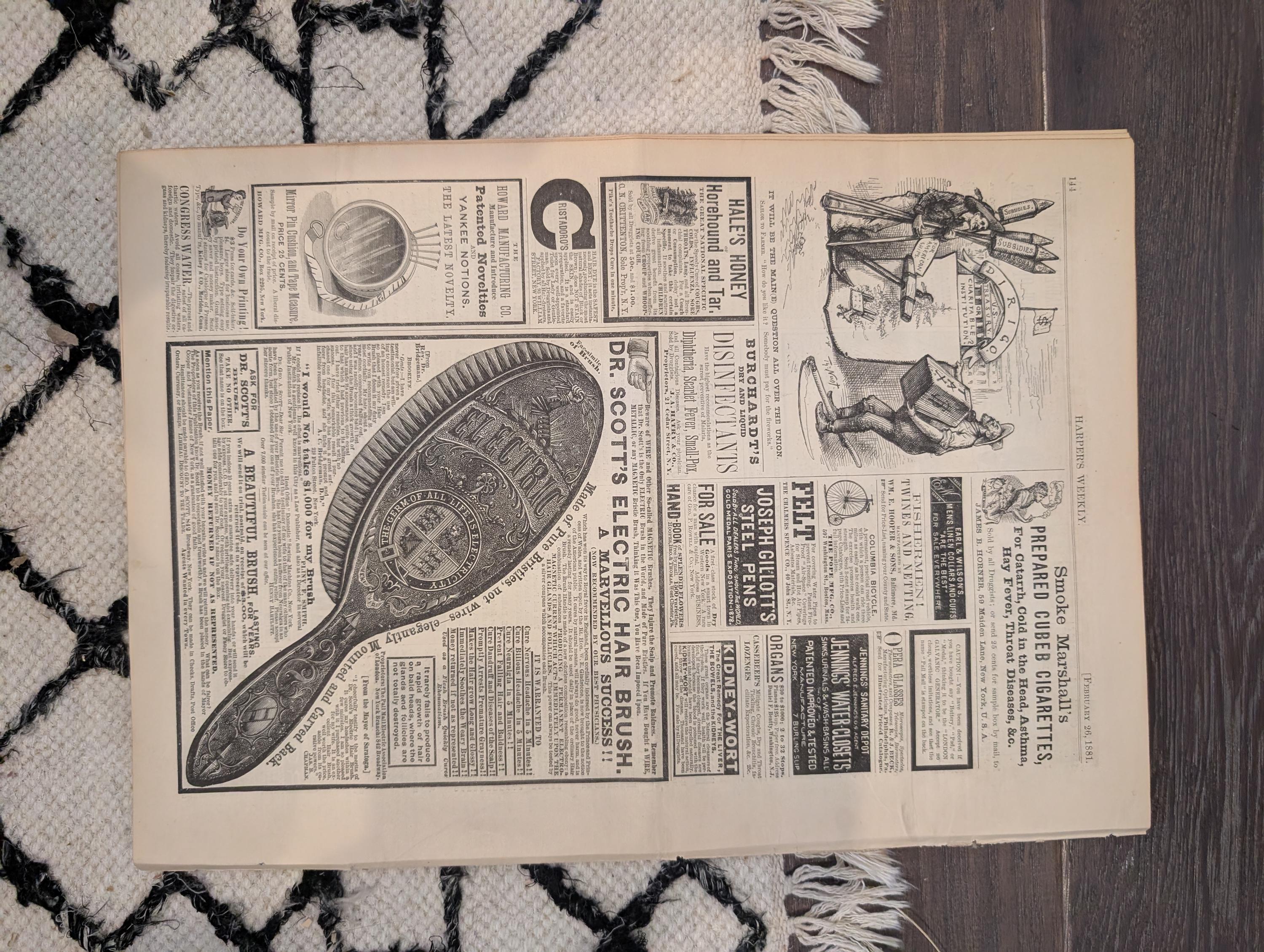 1881 Nast Interior Investigation, Bowery NYC, Valentine's Day, Bicycles vs Skates — Feb 26