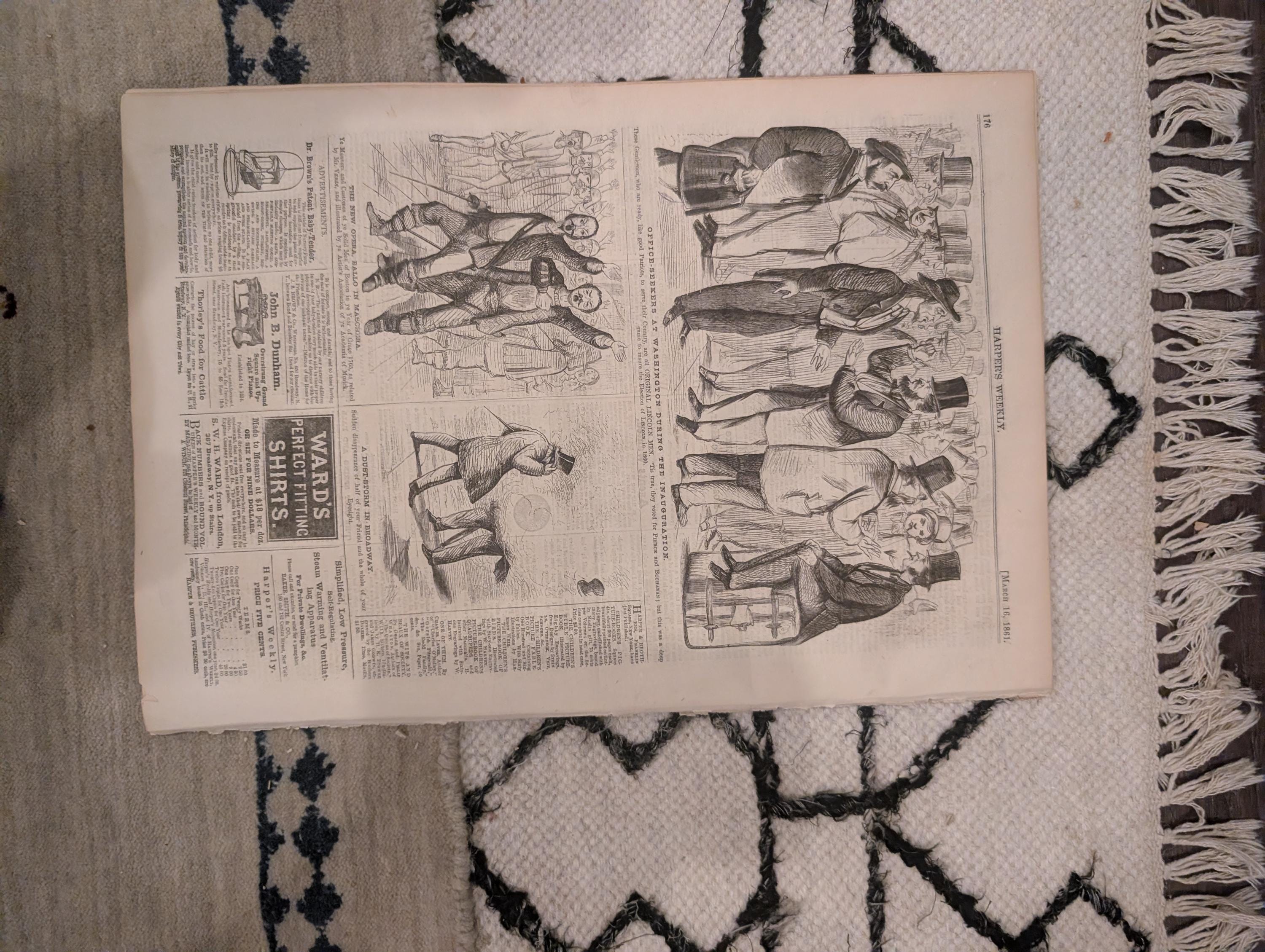 1861 Lincoln Inauguration Winslow Homer Harper's Weekly March 16 Norfolk Navy Yard