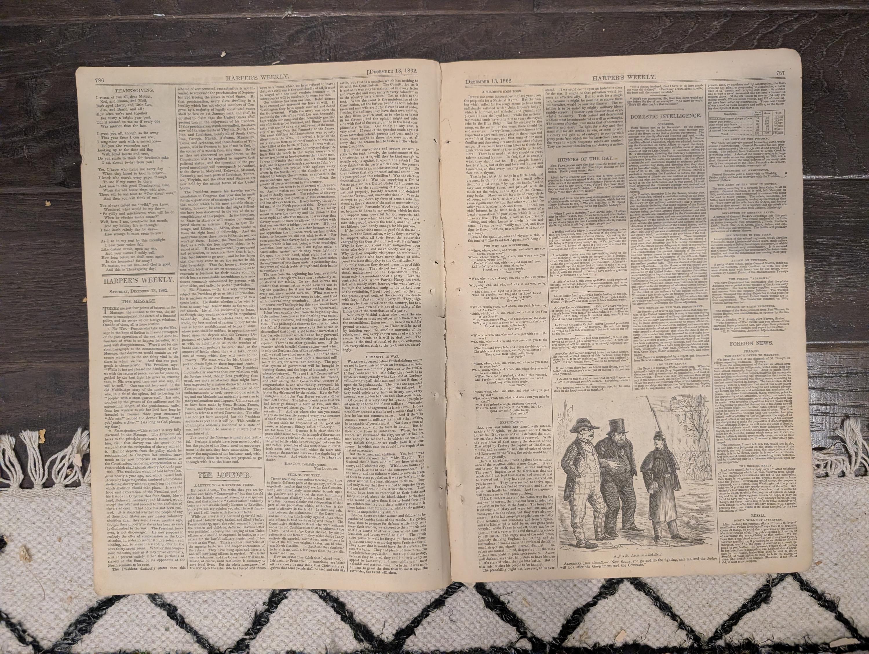 Harper’s Weekly – December 13, 1862 – Burnside & Commanders • Fredericksburg March • Petersburg, VA