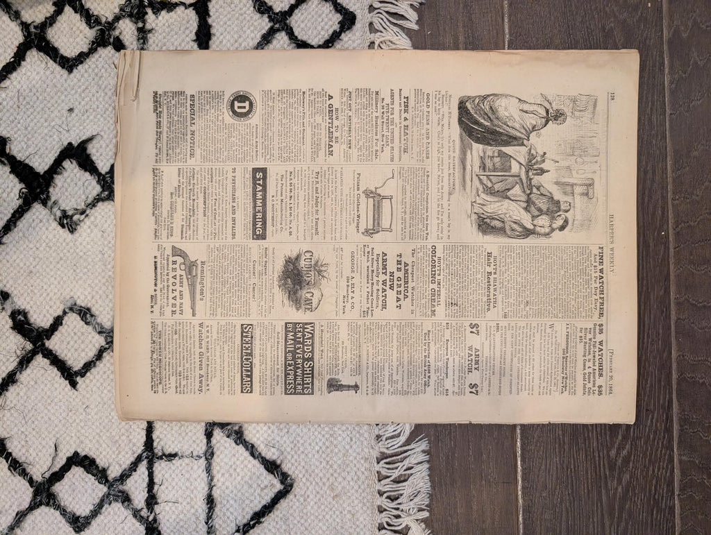 Harper's Weekly 1864 St. Valentine's Day Feb 20 Grant Mobile Ram