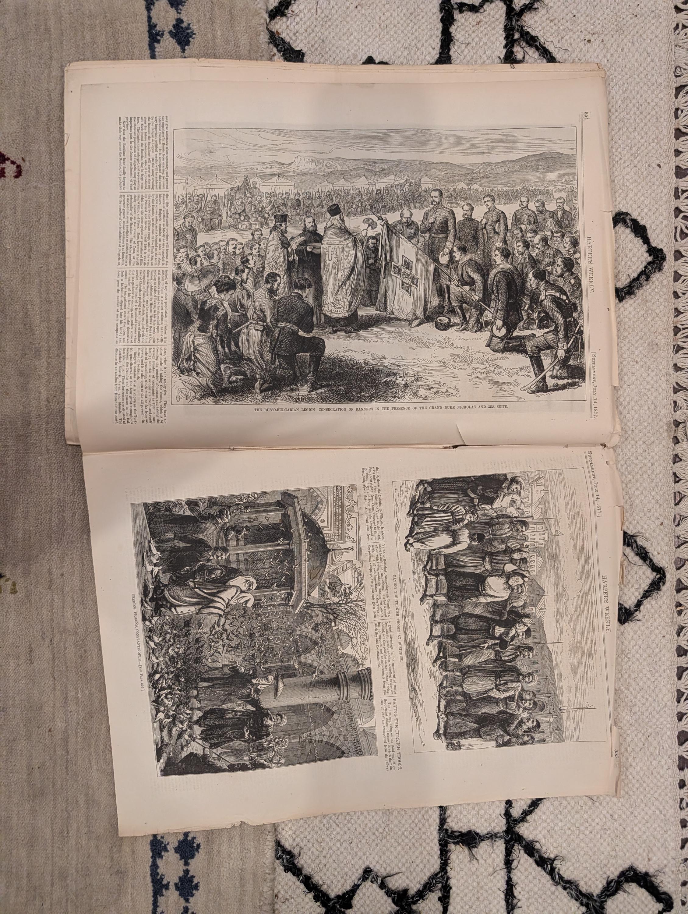 1877 Black Family 4th of July, Paul Jones Victory, Nast, Gambetta — Jul 14