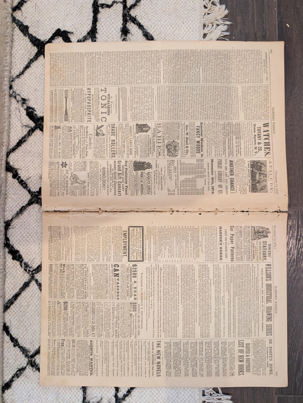 1874 Boss Tweed in Prison, Battle of Trafalgar, Nast Centerfold — Nov 14