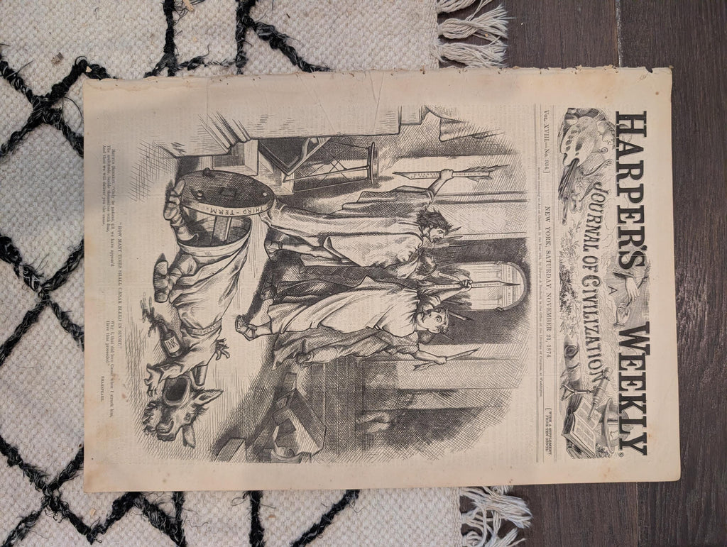 1874 Republican Elephant Nast, Tilden Governor, Family Lawyer — Nov 21