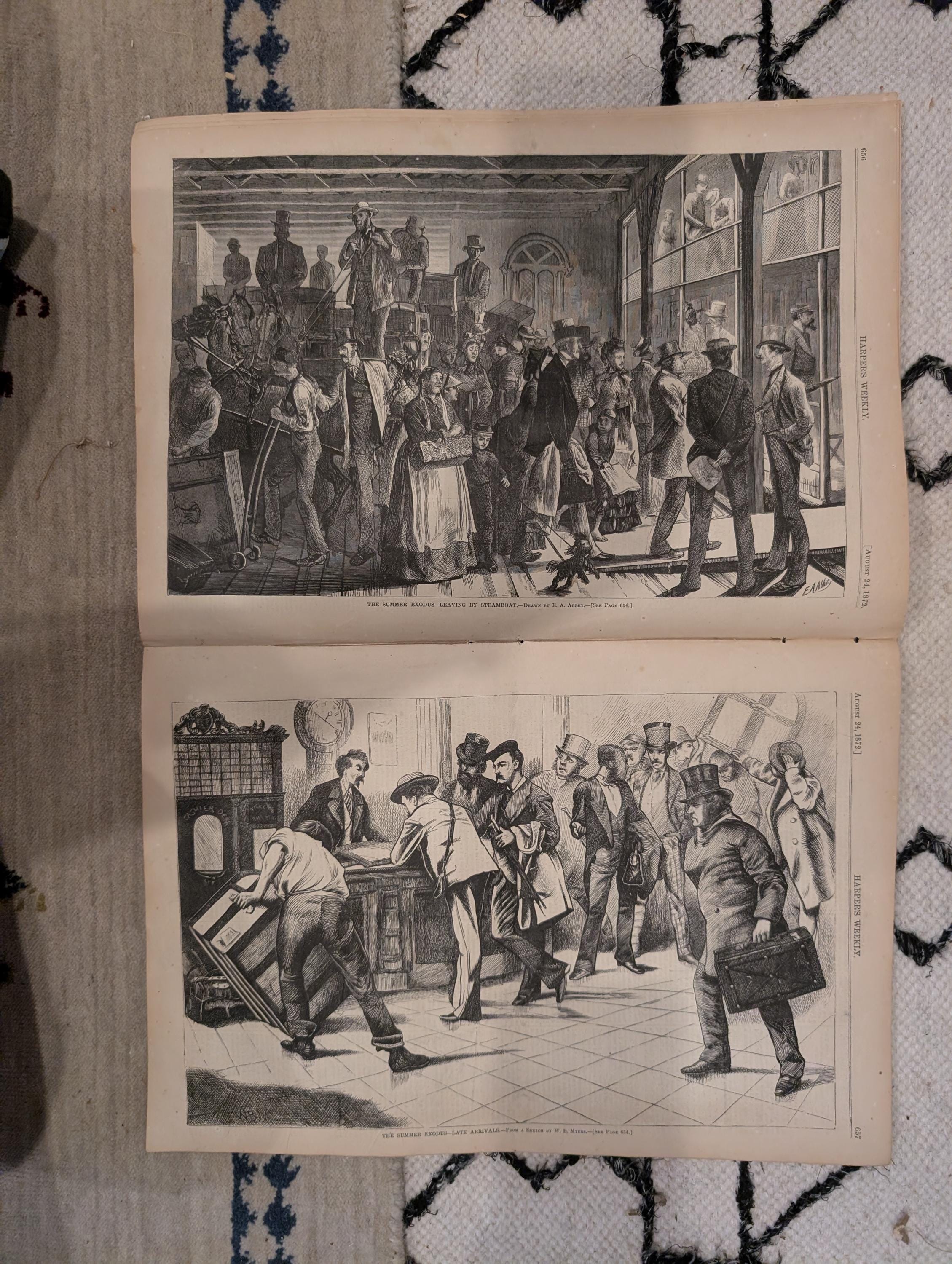 1872 Uncle Sam Nast Harper's Weekly Aug 24 Grant Exodus KKK