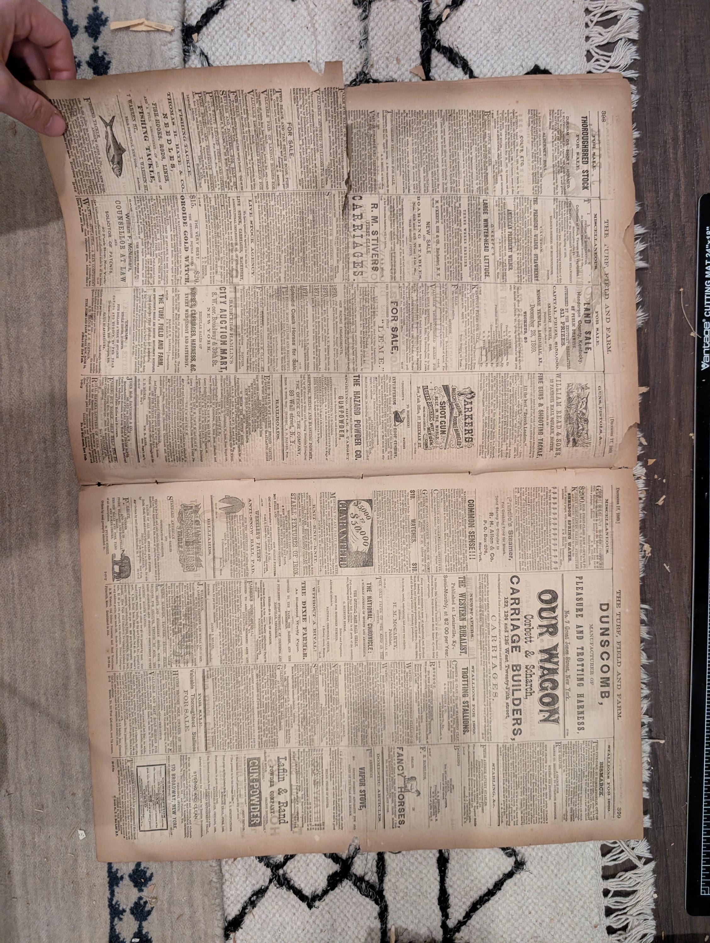 1869 Turf Field and Farm — Baseball Convention, English Derby, Chess, Horse Racing, Dec 17
