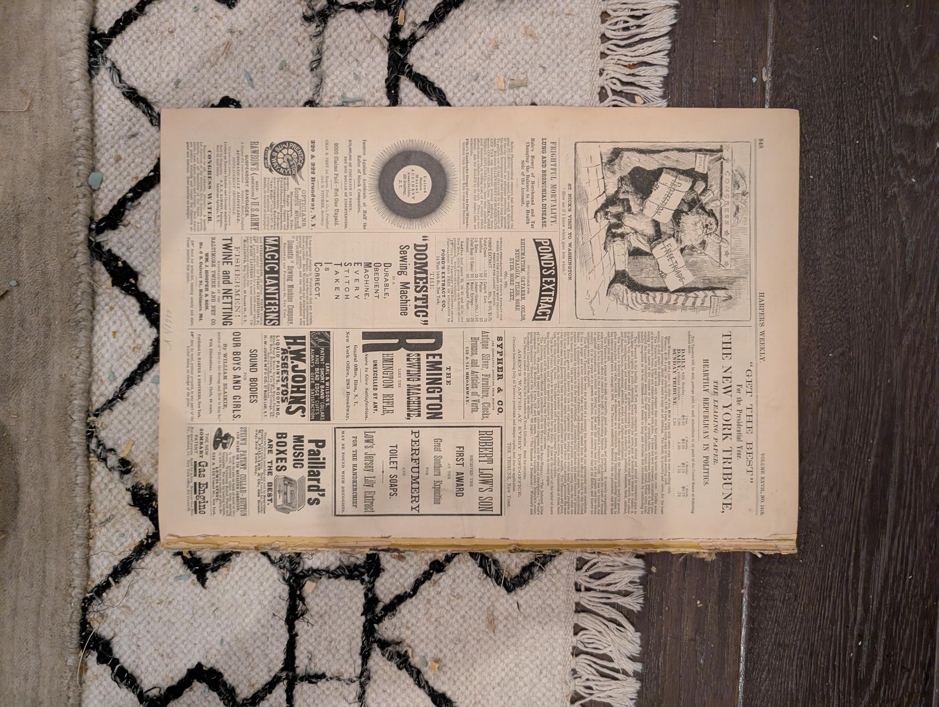 Harper's Weekly 1883 Christmas Morning Dec 29 Soudan War Broadway Blockade
