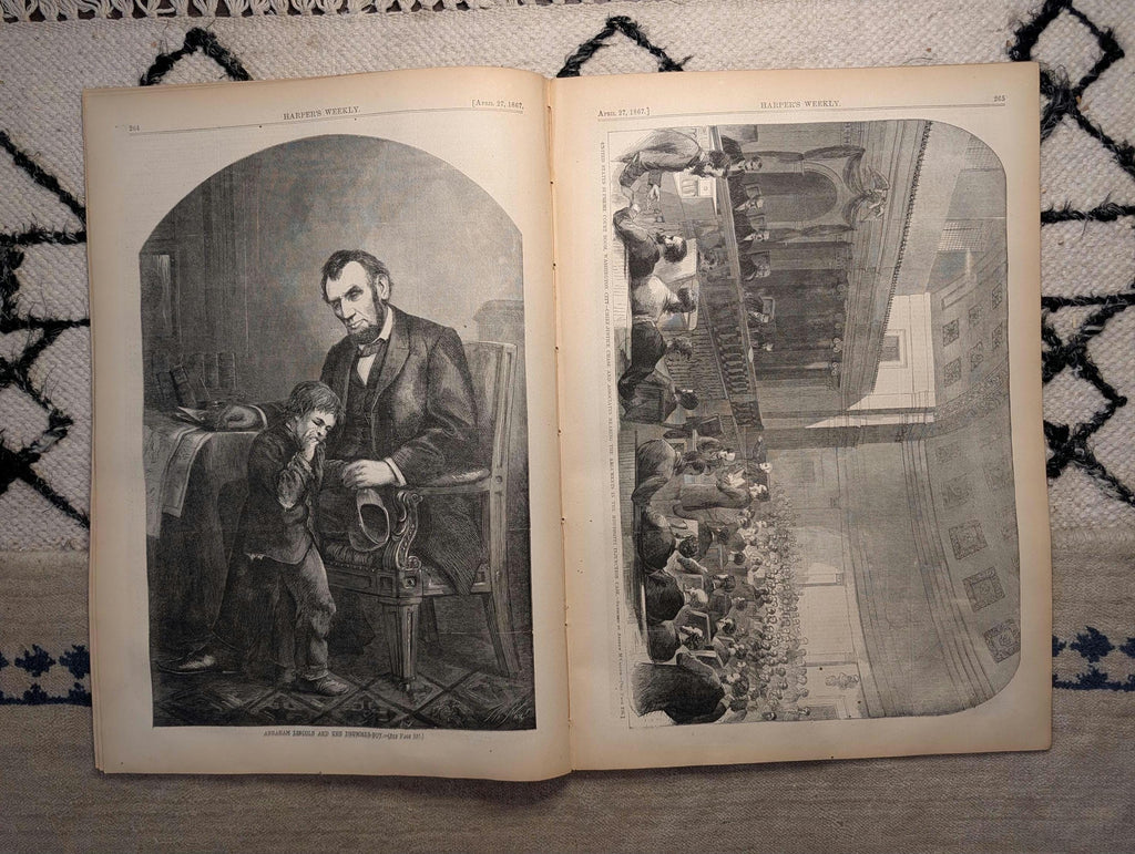 1867 Nast Lincoln & Drummer Boy (Met Museum), Supreme Court Interior — Apr 27