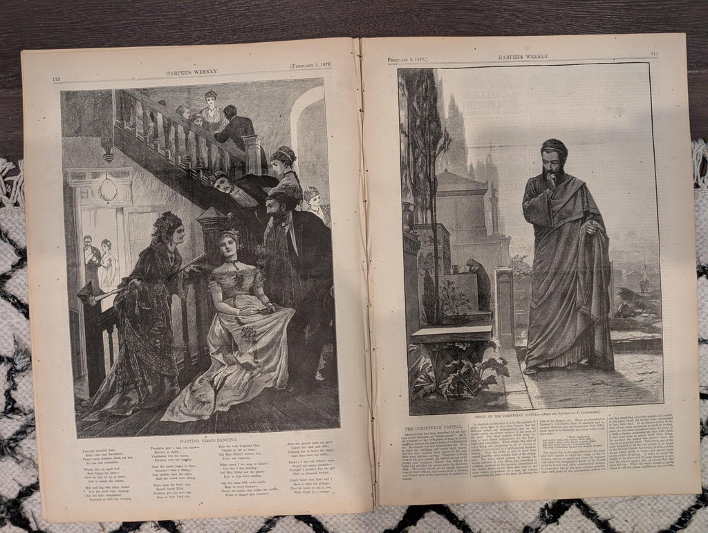 Harper’s Weekly February 5, 1876, Port Royal Naval Station, Torpedo Service, Old Philadelphia, Prince of Wales