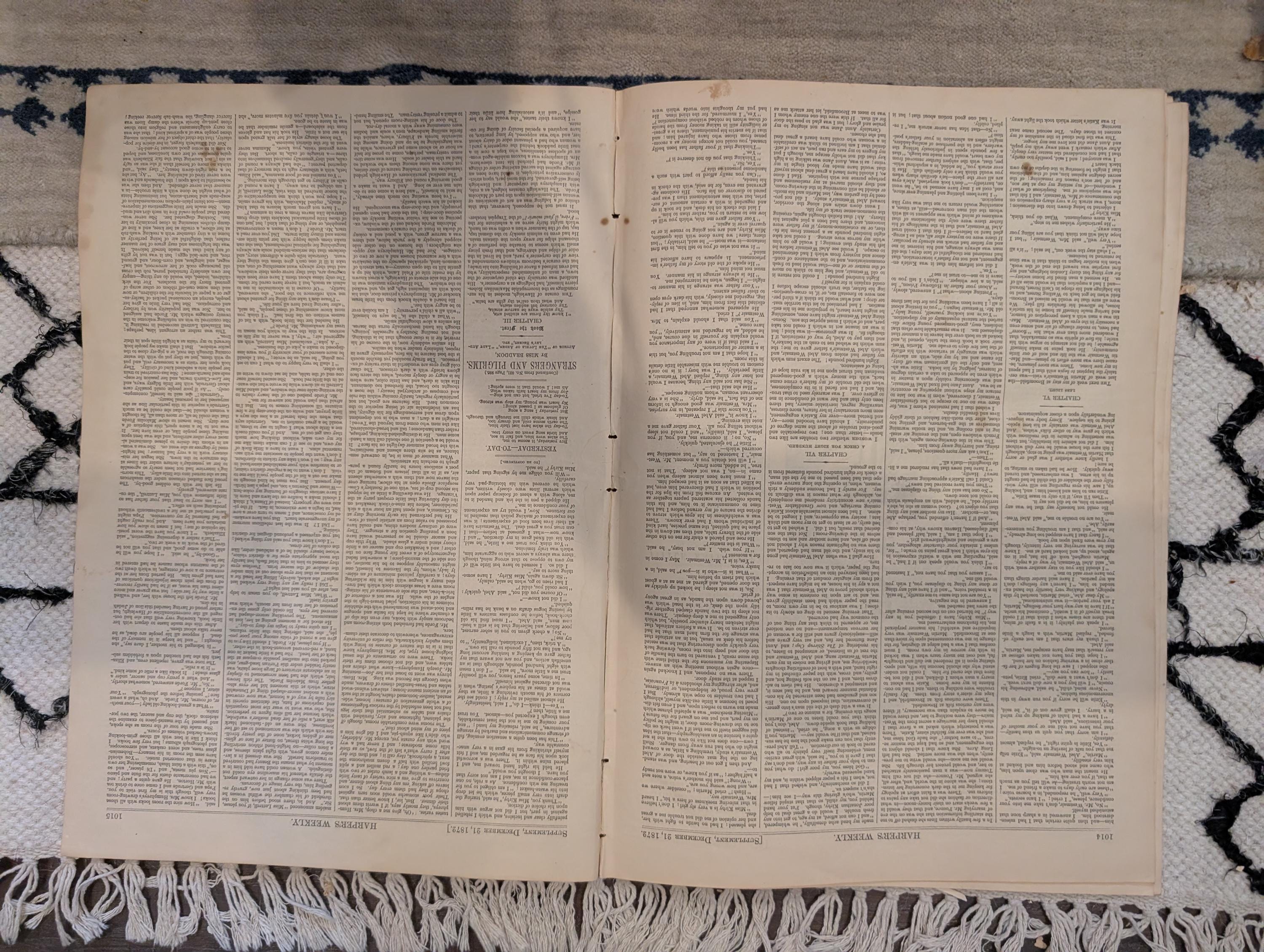 1872 Horace Greeley Portrait Harper's Weekly Dec 21 Nast Centerfold