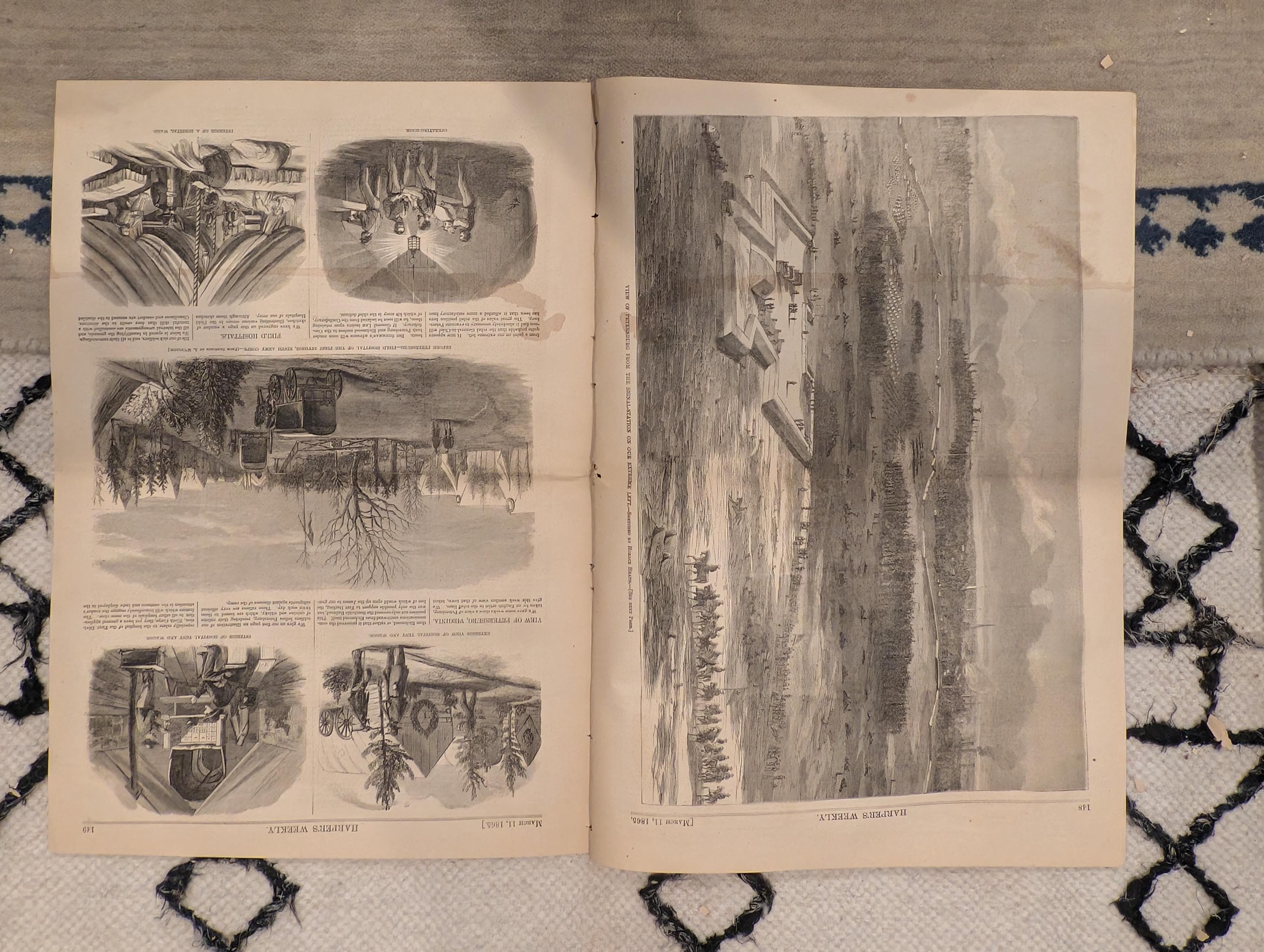 1865 Harper's Ferry Petersburg Harper's Weekly March 11 Atlantic Cable