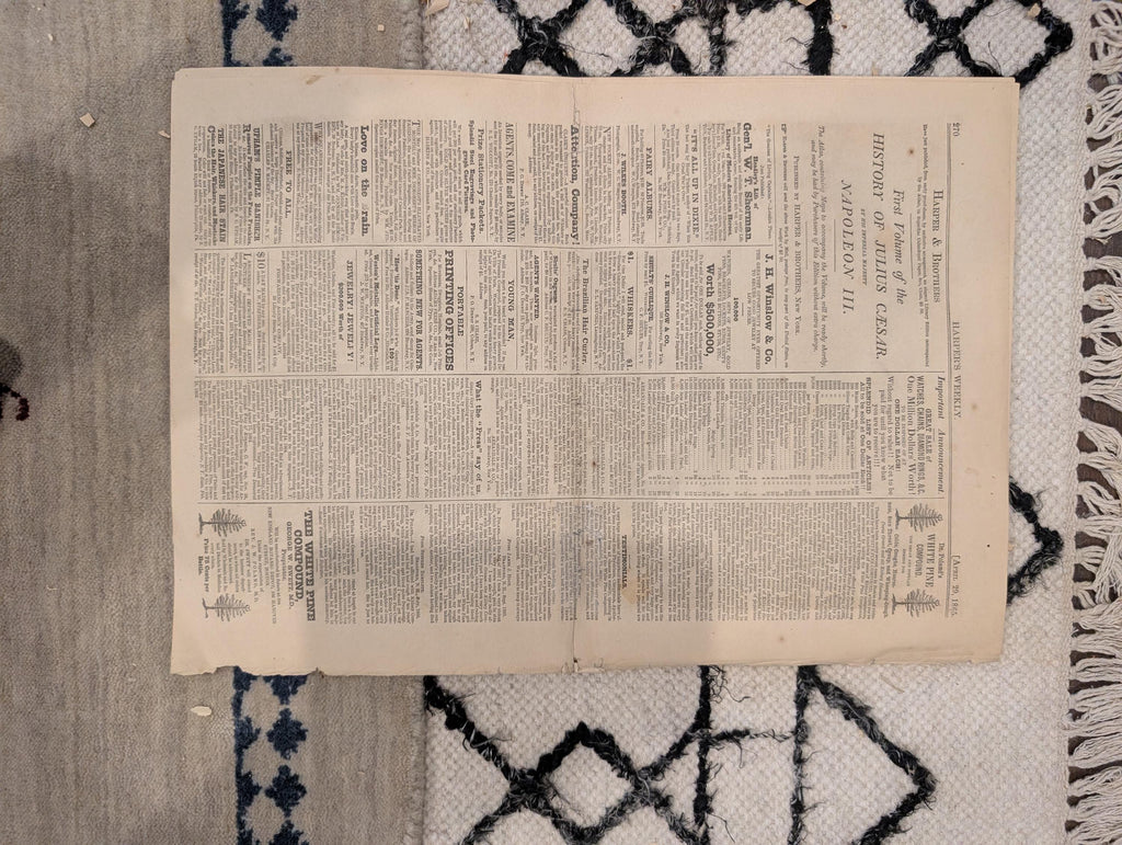 1865 Lincoln Assassination Harper's Weekly April 29 John Wilkes Booth