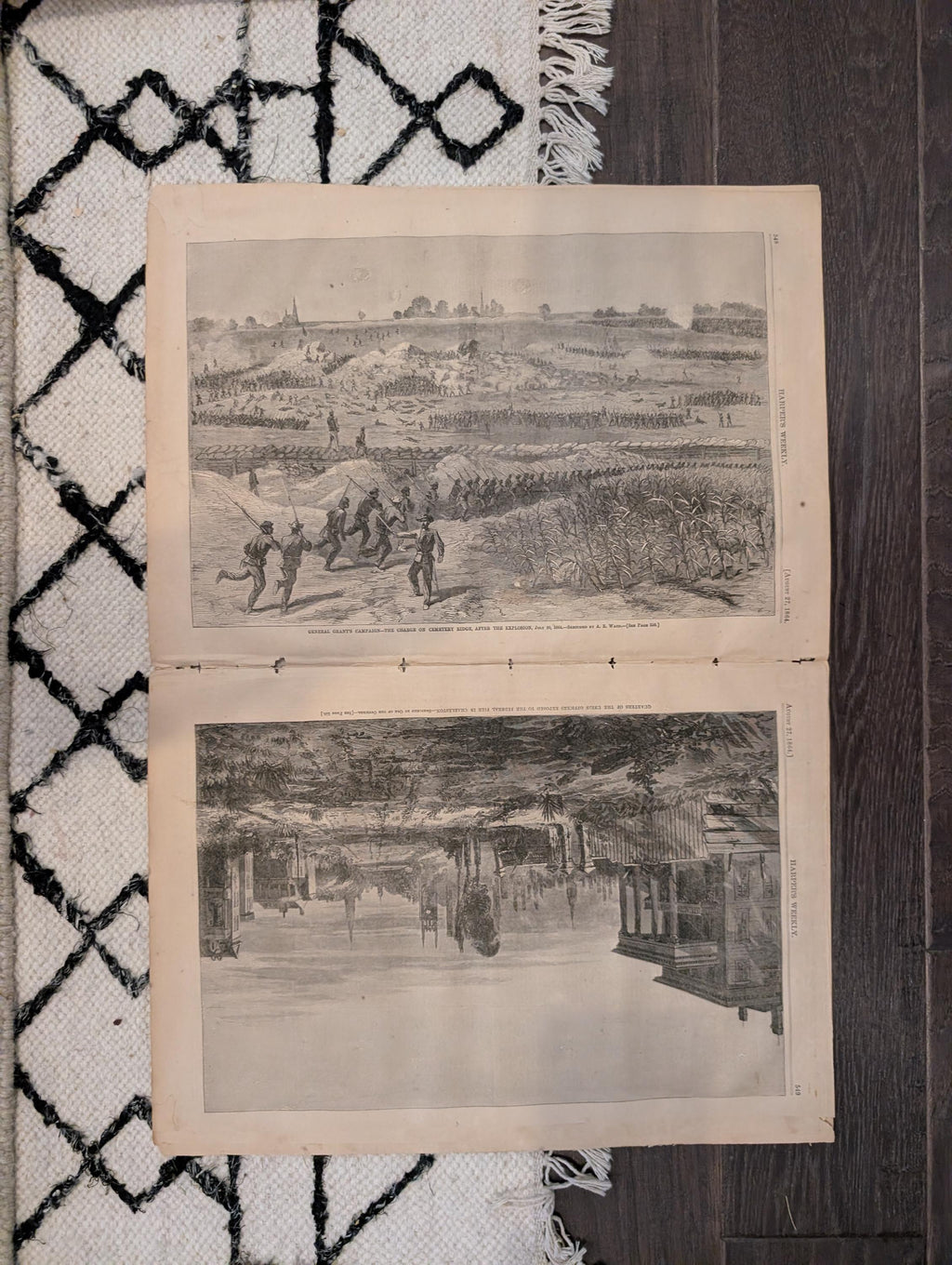 1864 Ezra's Church Harper's Weekly August 27 Thomas Nast Central Park