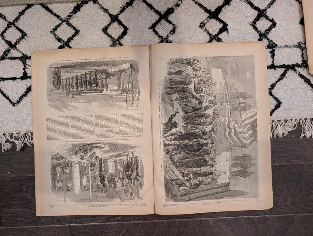 1864 Sherman's March Georgia Harper's Weekly December 10 Prisoners Exchanged
