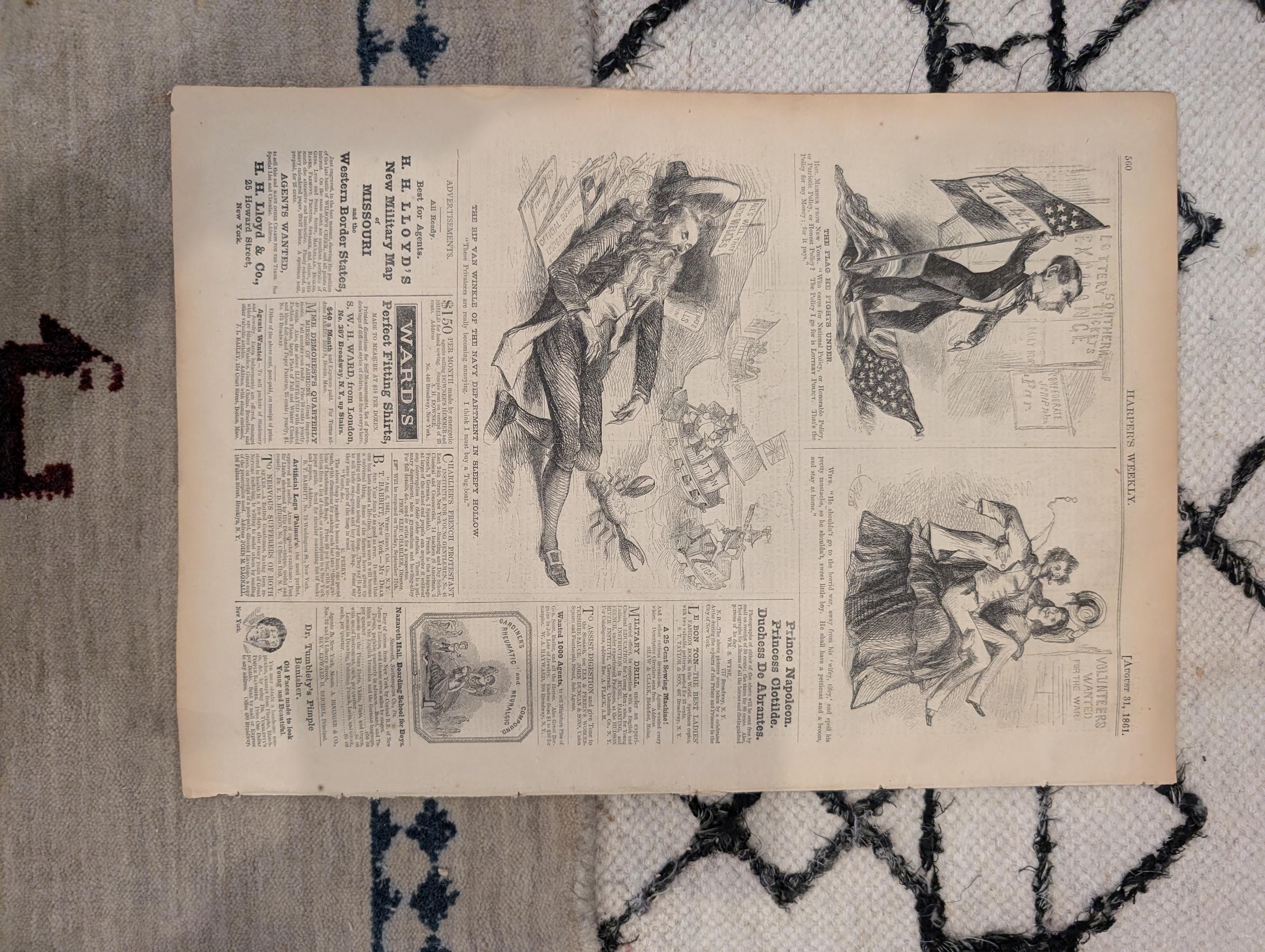 1861 Winslow Homer Havelocks Harper's Weekly June 29 Big Bethel Zouaves