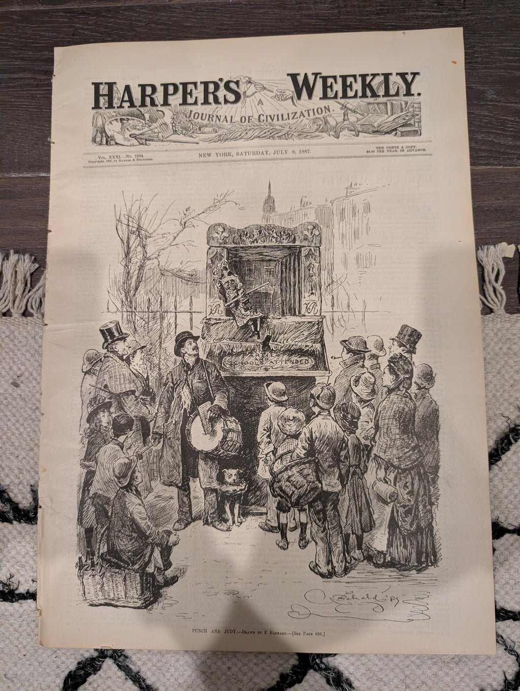 Harper’s Weekly — July 9, 1887 — University of Michigan Double-Page, 23rd Regiment Battle Scenes, Kansas City Exposition, General Sheridan,