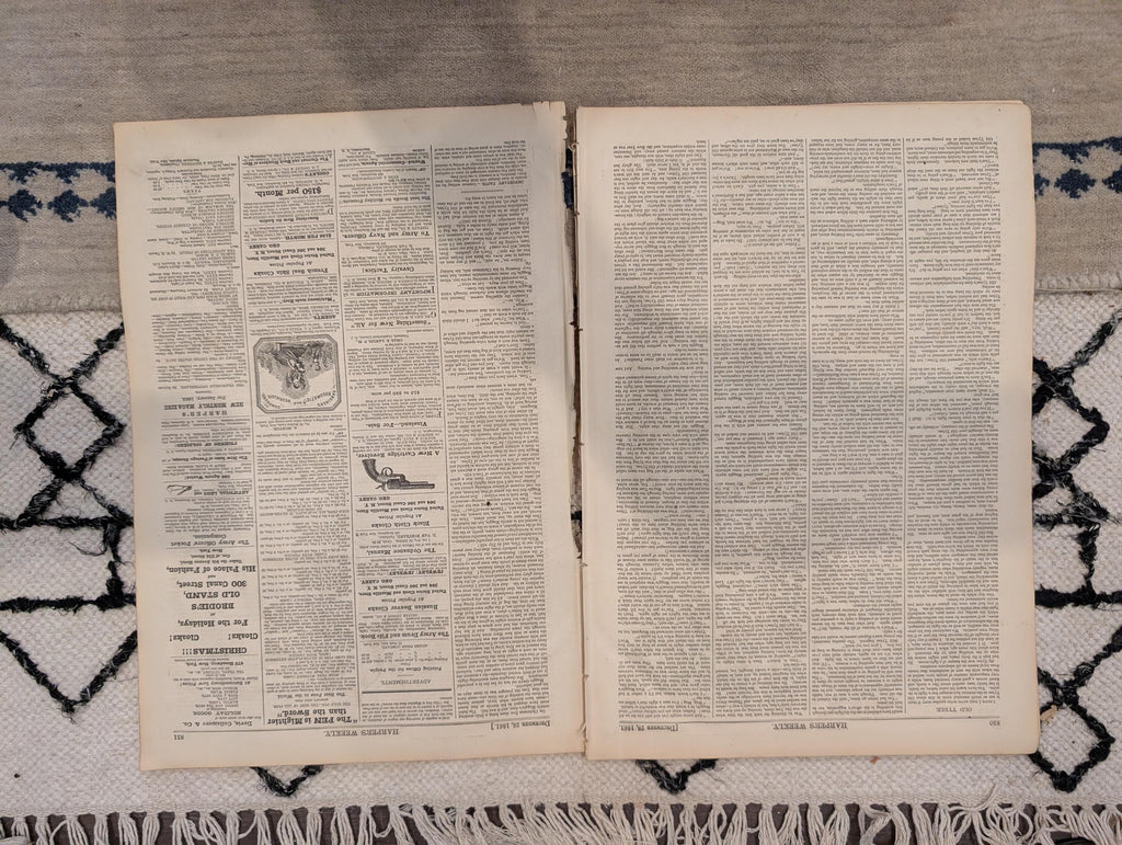 1861 Burning of Charleston Harper's Weekly Dec 28 Fort Pickens Missouri Refugees