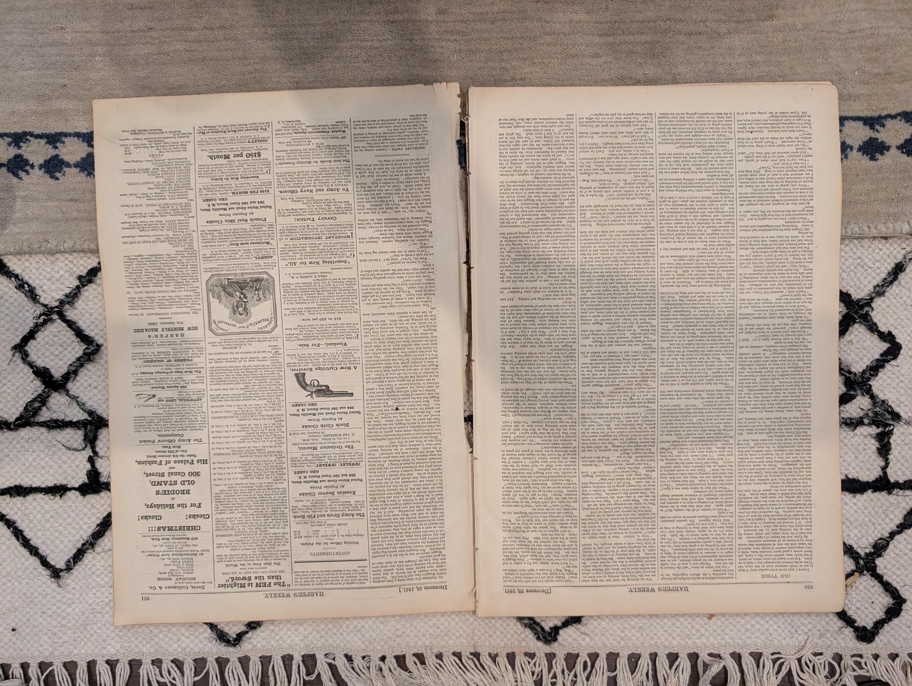 1861 Burning of Charleston Harper's Weekly Dec 28 Fort Pickens Missouri Refugees