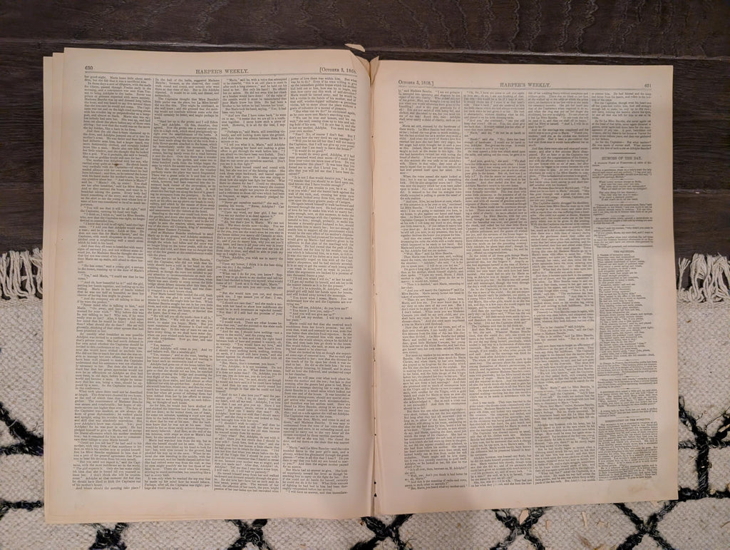 Harper’s Weekly – October 3, 1868 – International Cricket Match • Prize Animals • Nast’s “Modern Samson” • South American Earthquake • Freed