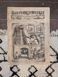 1871 Harper's Weekly Thomas Nast Santa Claus, Witchcraft Centerfold, Christmas, Dec 30