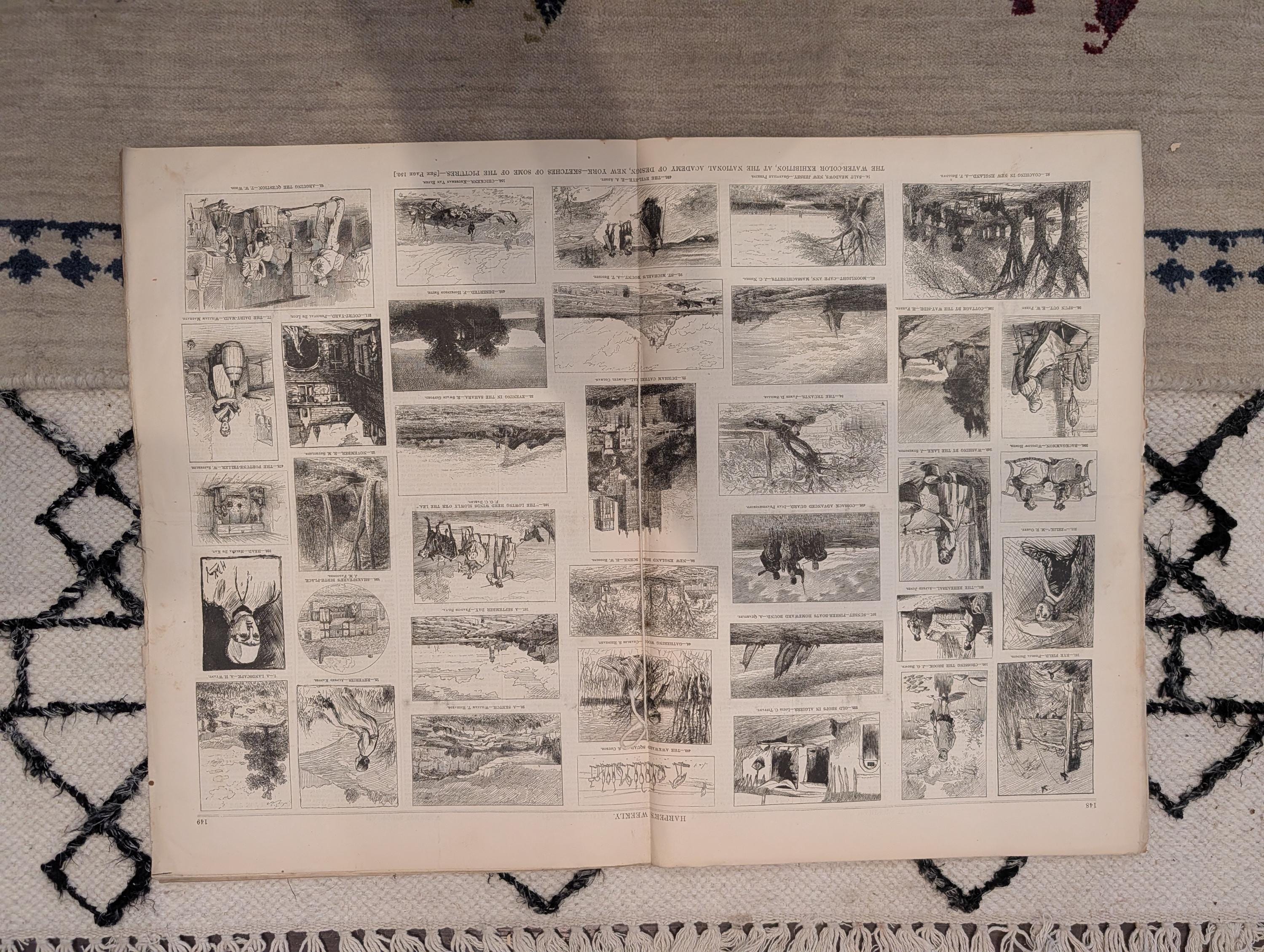 1877 Winslow Homer Backgammon, Central Park Skating, Nast — Feb 24