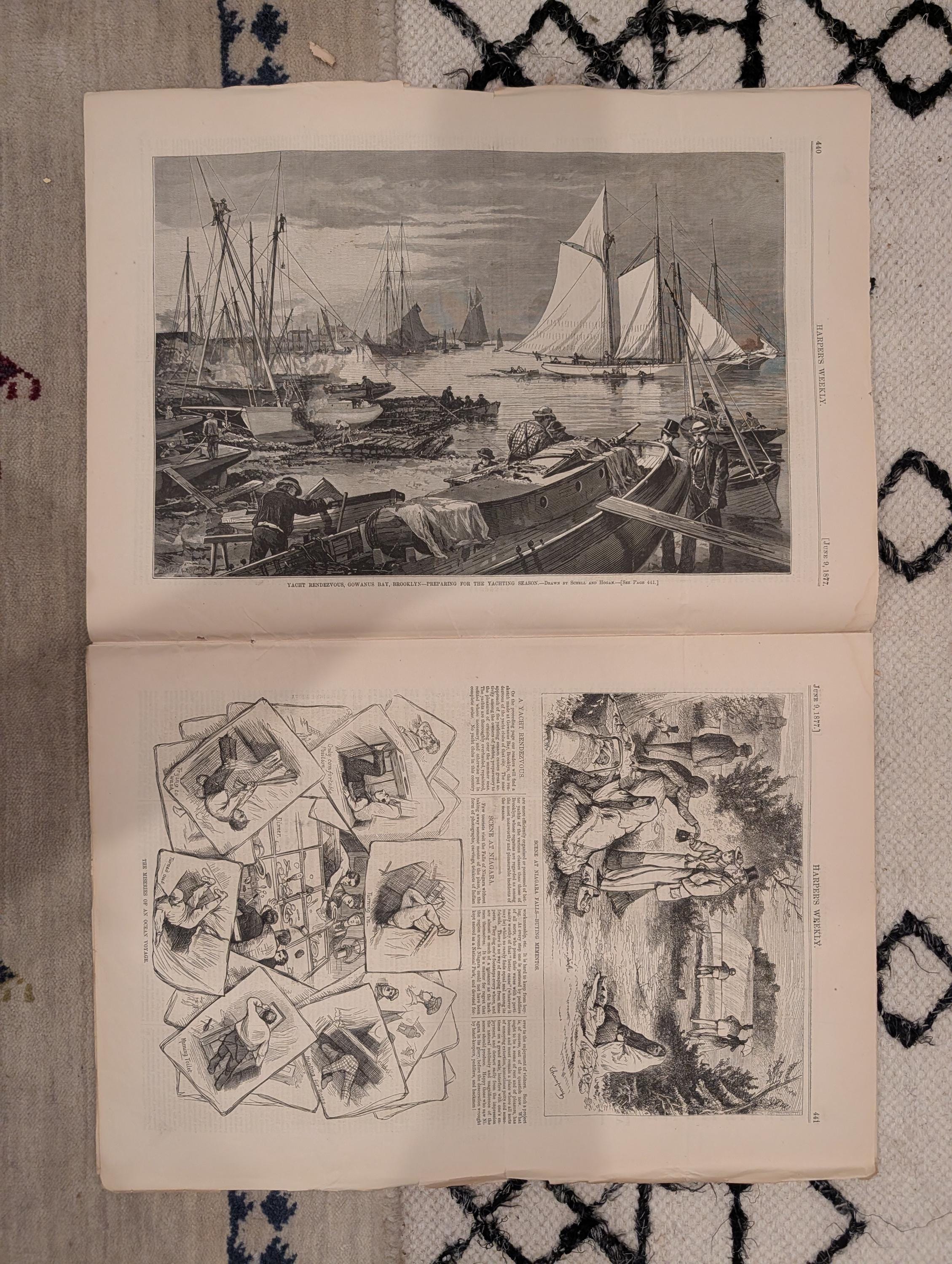 1877 Chinese Reception SF, Niagara Falls, Nast, Turkey War Scenes — Jun 9
