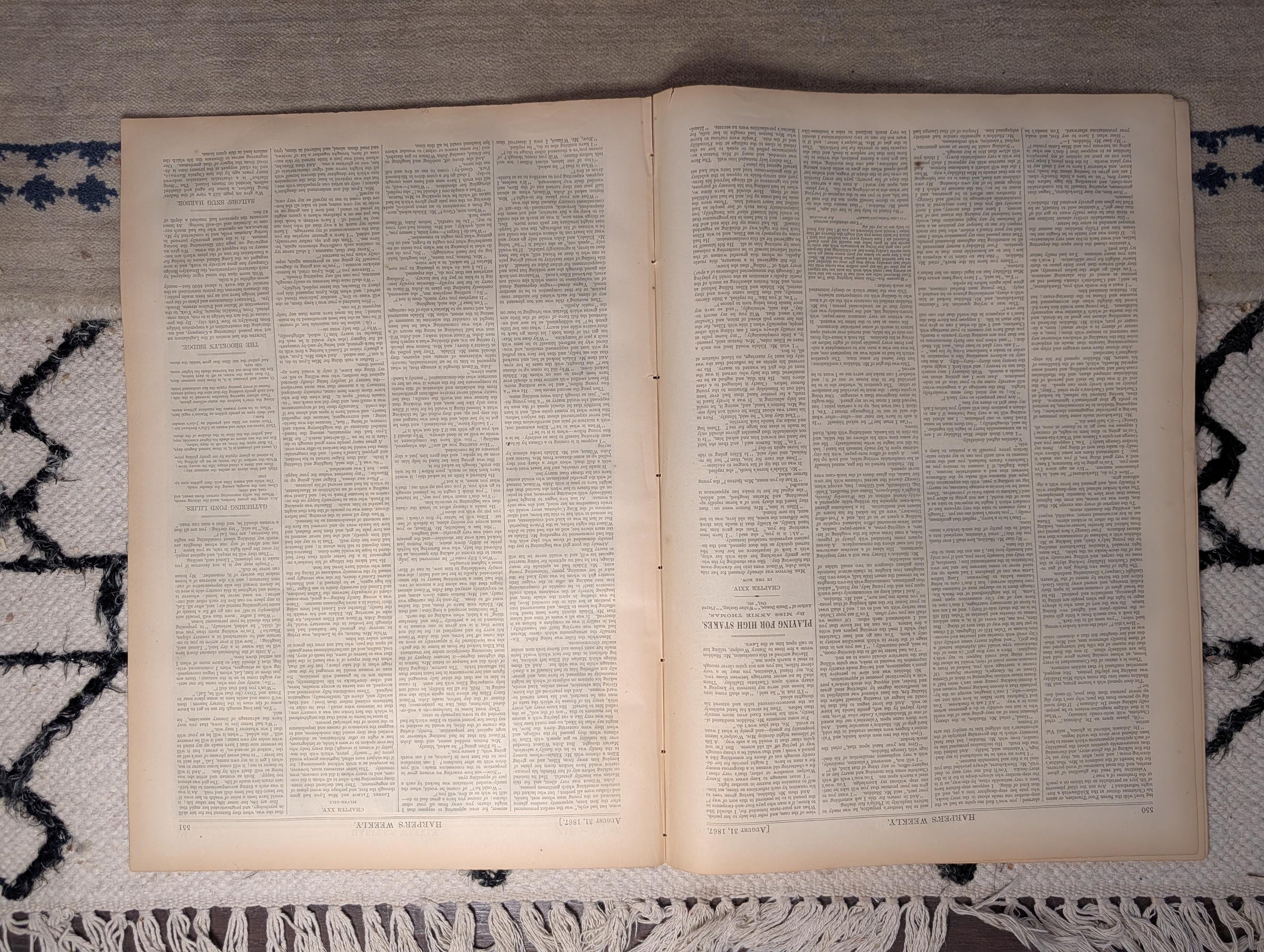 1867 Adirondack Mountains, Brooklyn Bridge Foundation, Sailors Harbor — Aug 31