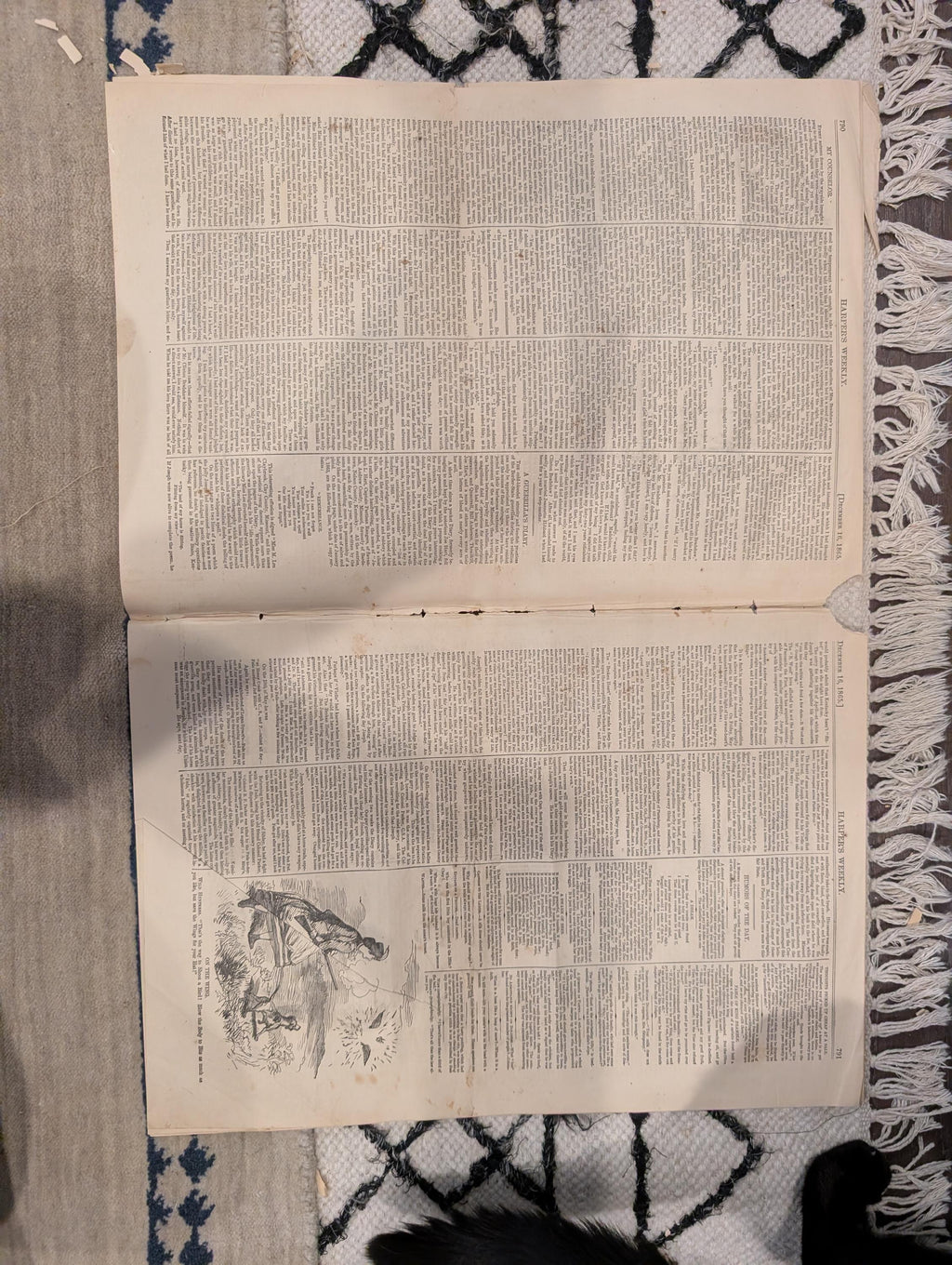 1865 Harper's Weekly — Central Park Grand Drive, Brownsville Texas, Dec 16