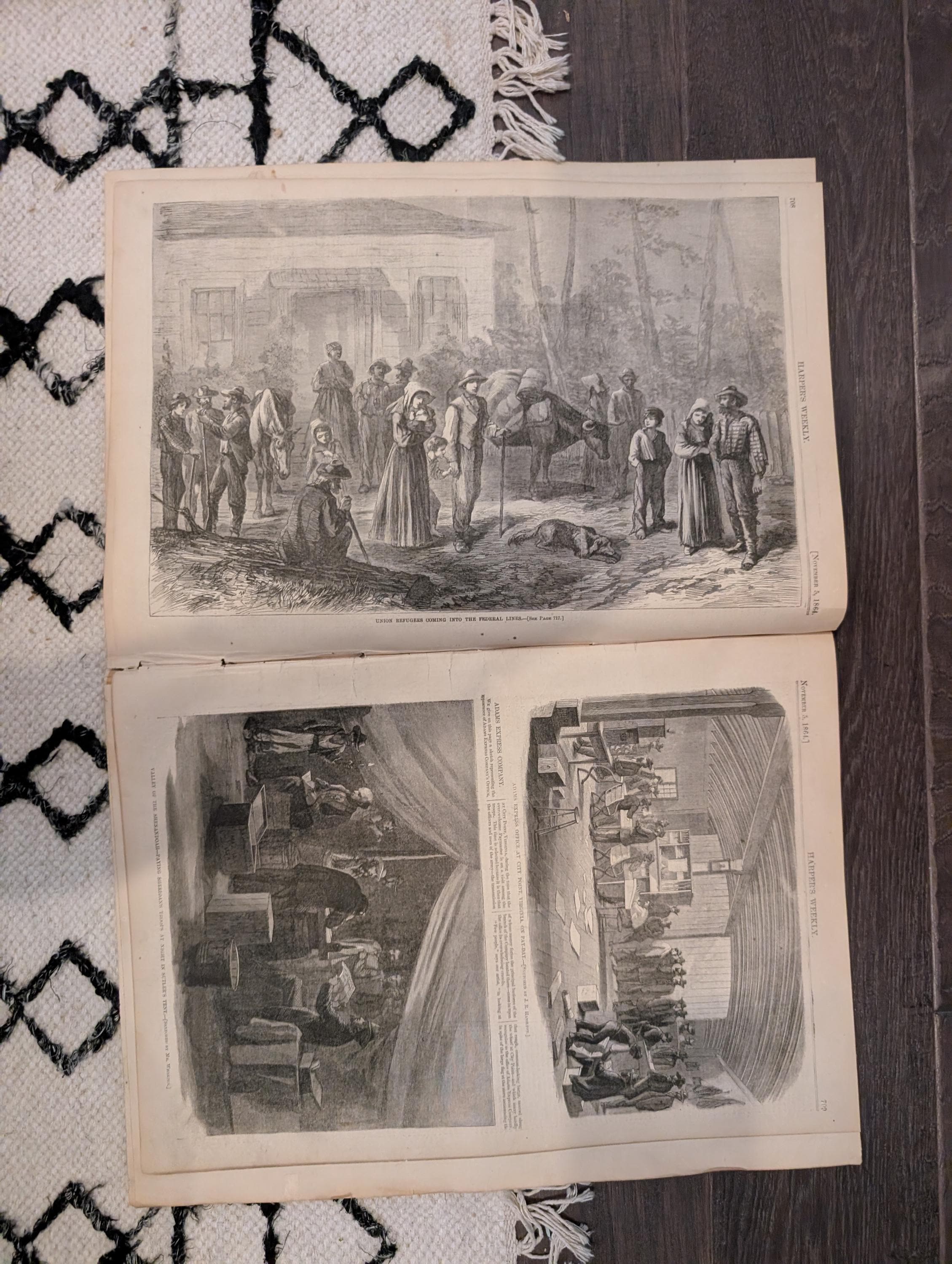 1864 Phil Sheridan's Ride Harper's Weekly November 05 Petersburg Dutch Gap